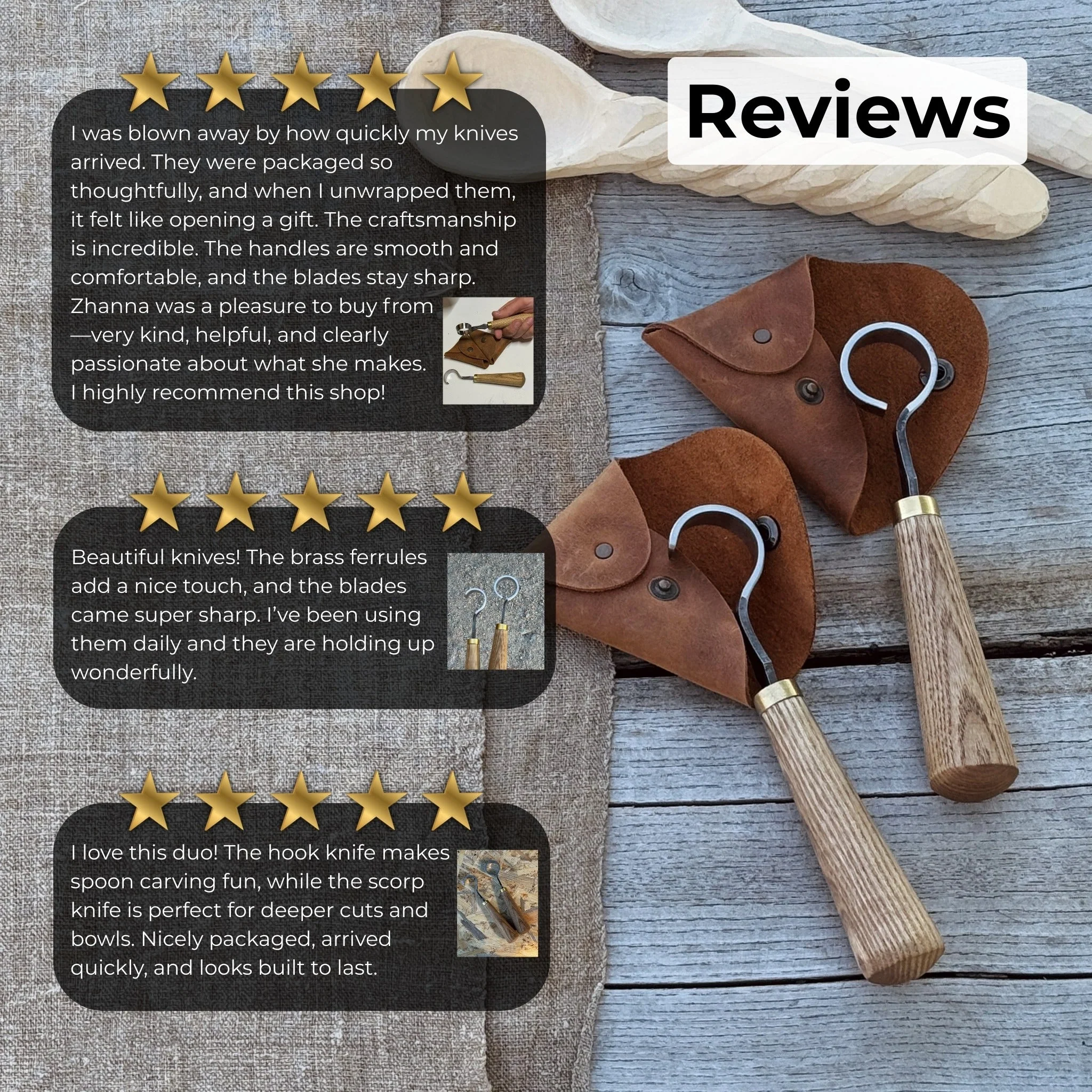 2-Piece Spoon Carving Knife Set - Image 11