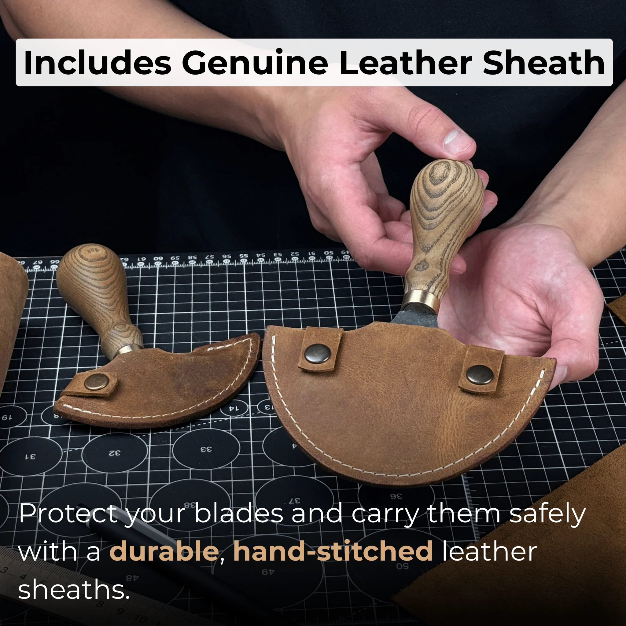 2-Piece Round Knife Set for Leathercraft - Image 6