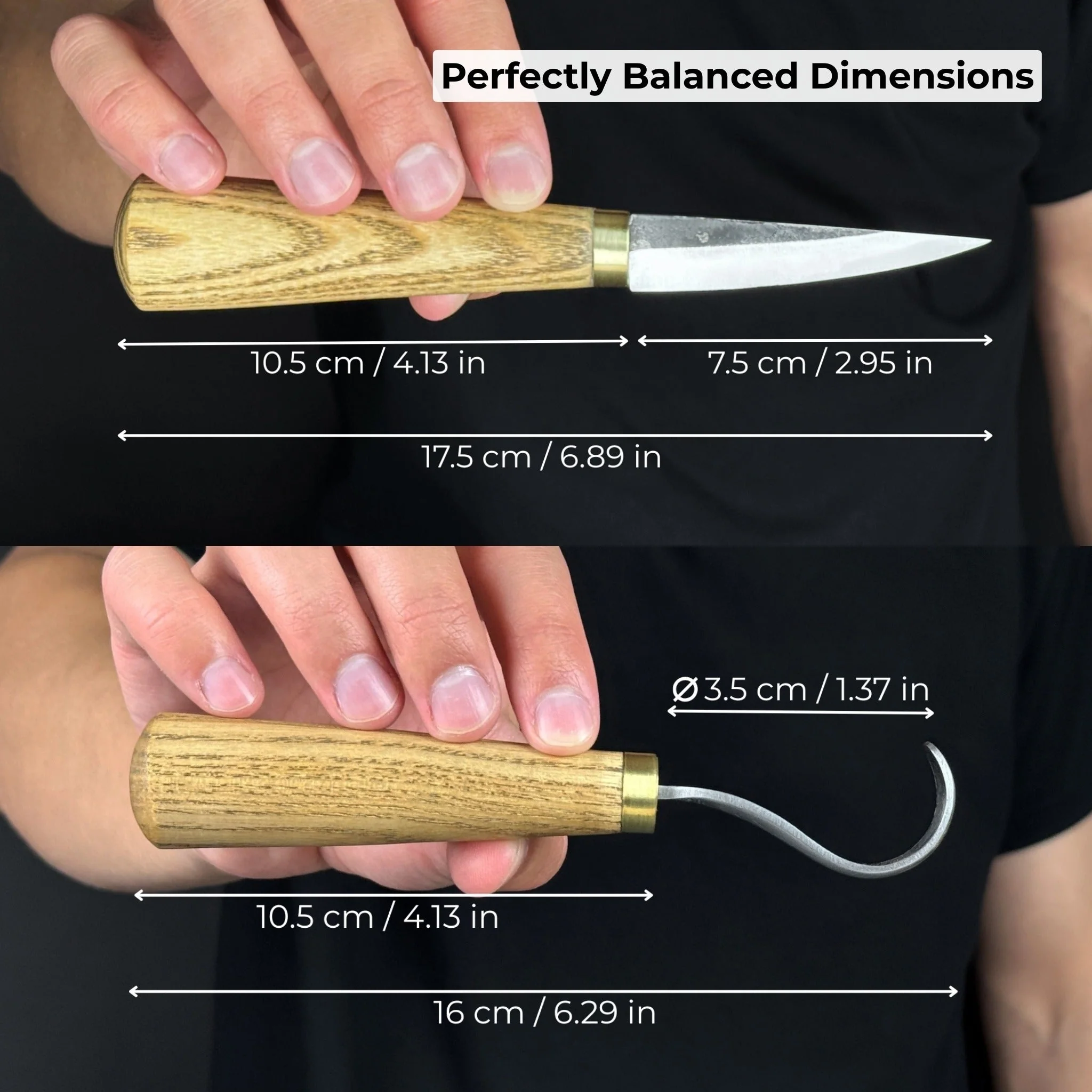 2-Piece Spoon Carving Knife Set with Leather Sheaths - Image 6