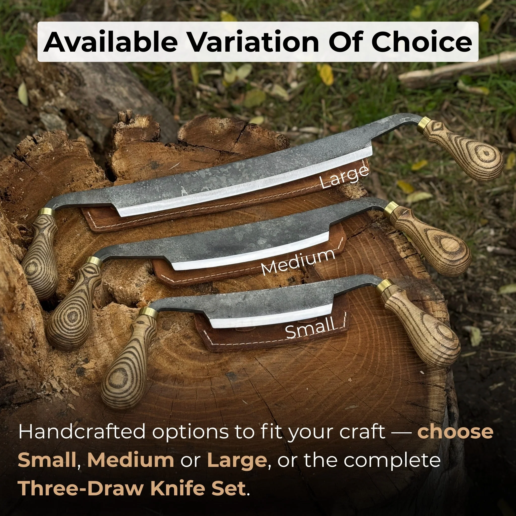 3-Piece Curved Drawknife (Palm Handles) Set - Image 7