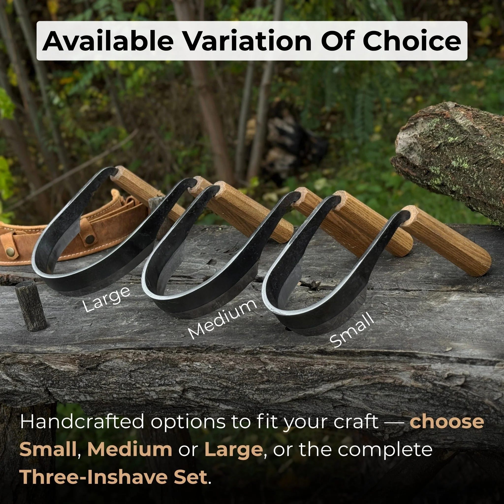 3-Piece Inshave (Half-Rounded Drawknife) Set - Image 7