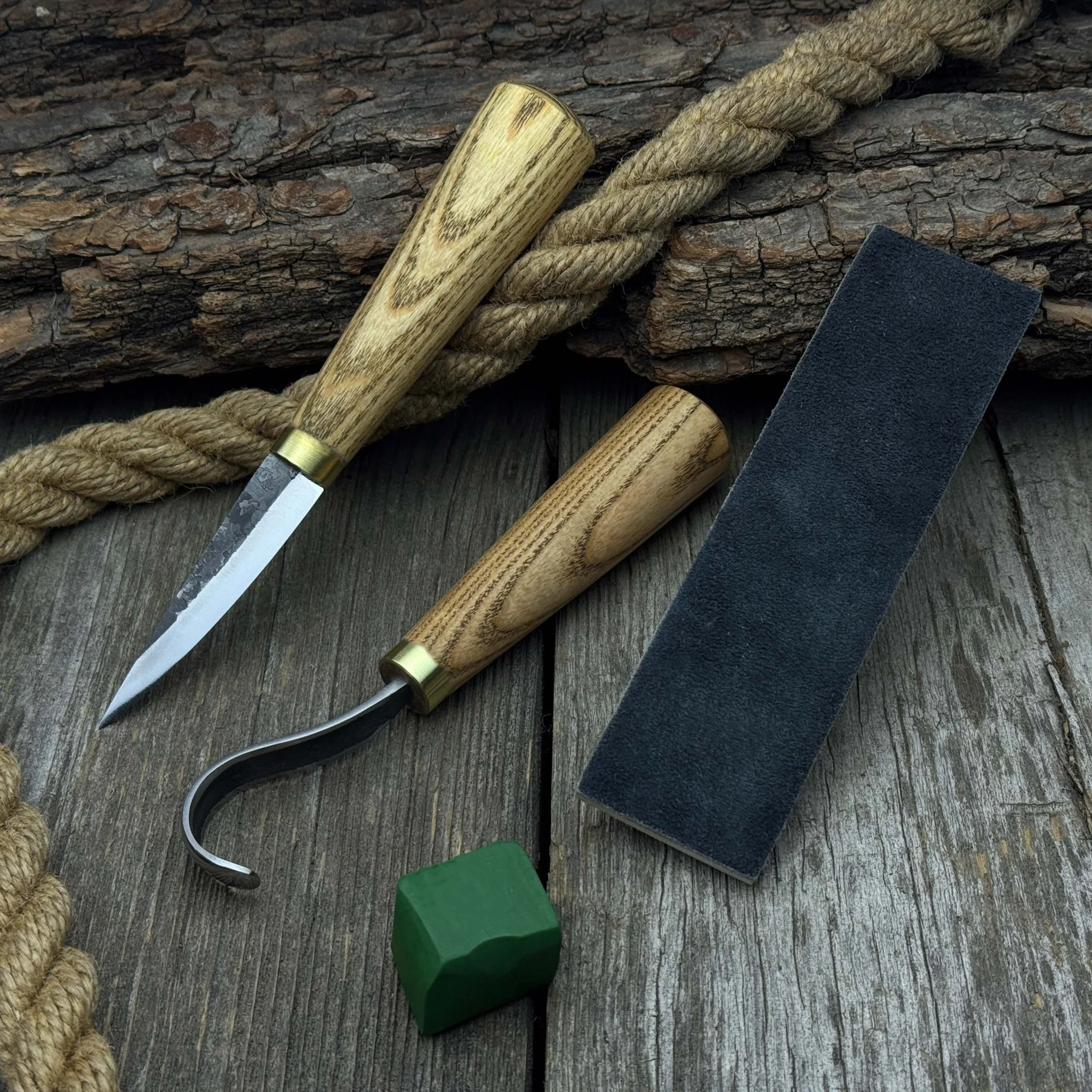 3-Piece Hand-Forged Spoon Carving Tool Set - Image 6