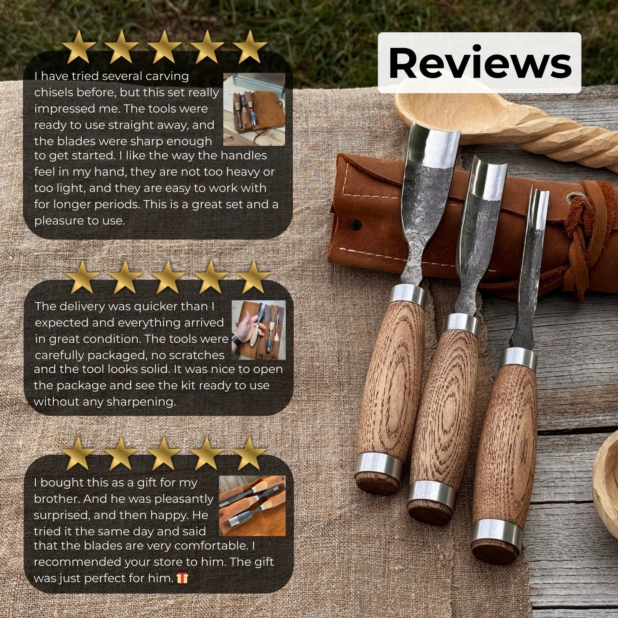 3-Piece Straight Rounded Chisel Set - Image 10