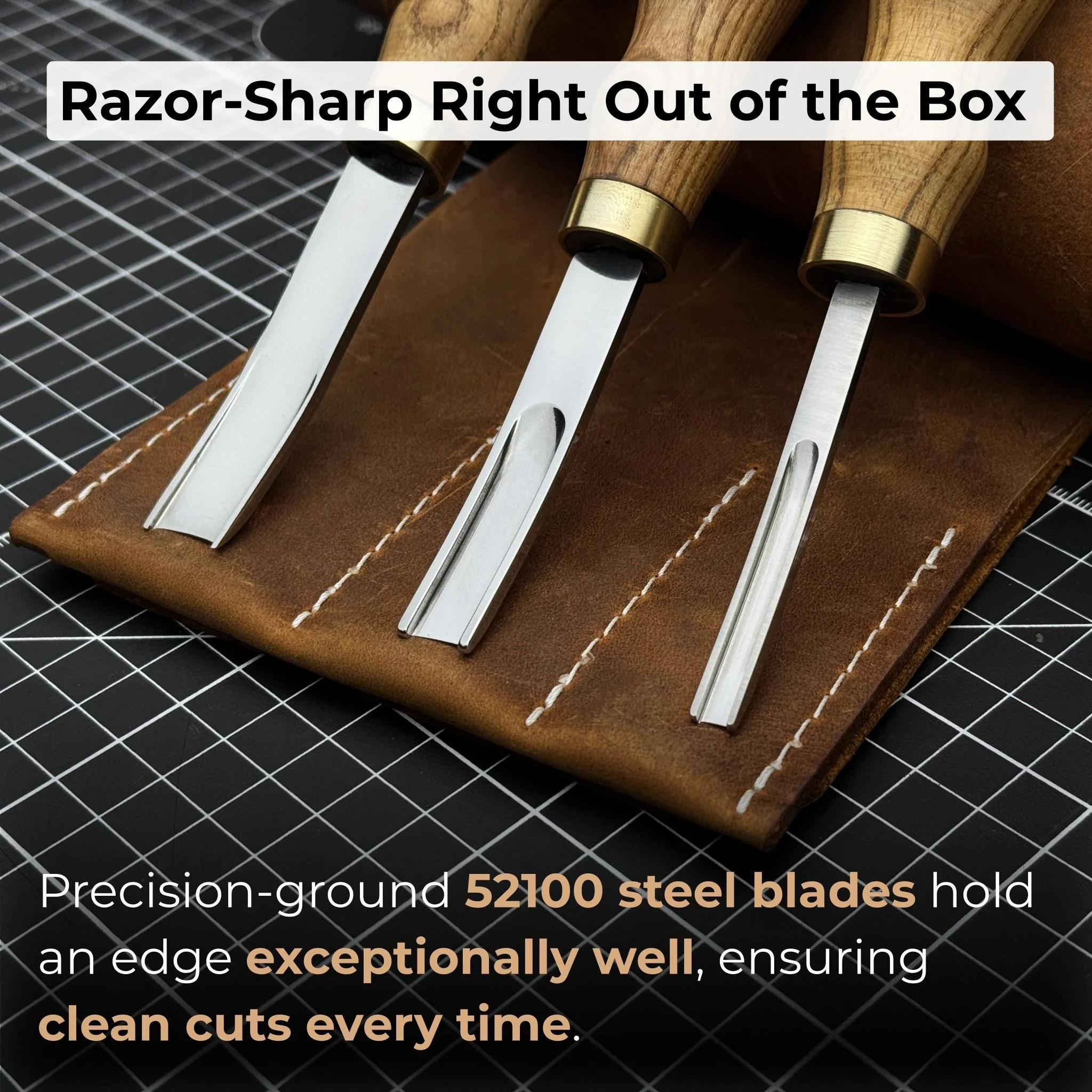 3-Piece Leather Edge Skiver Set - Image 3