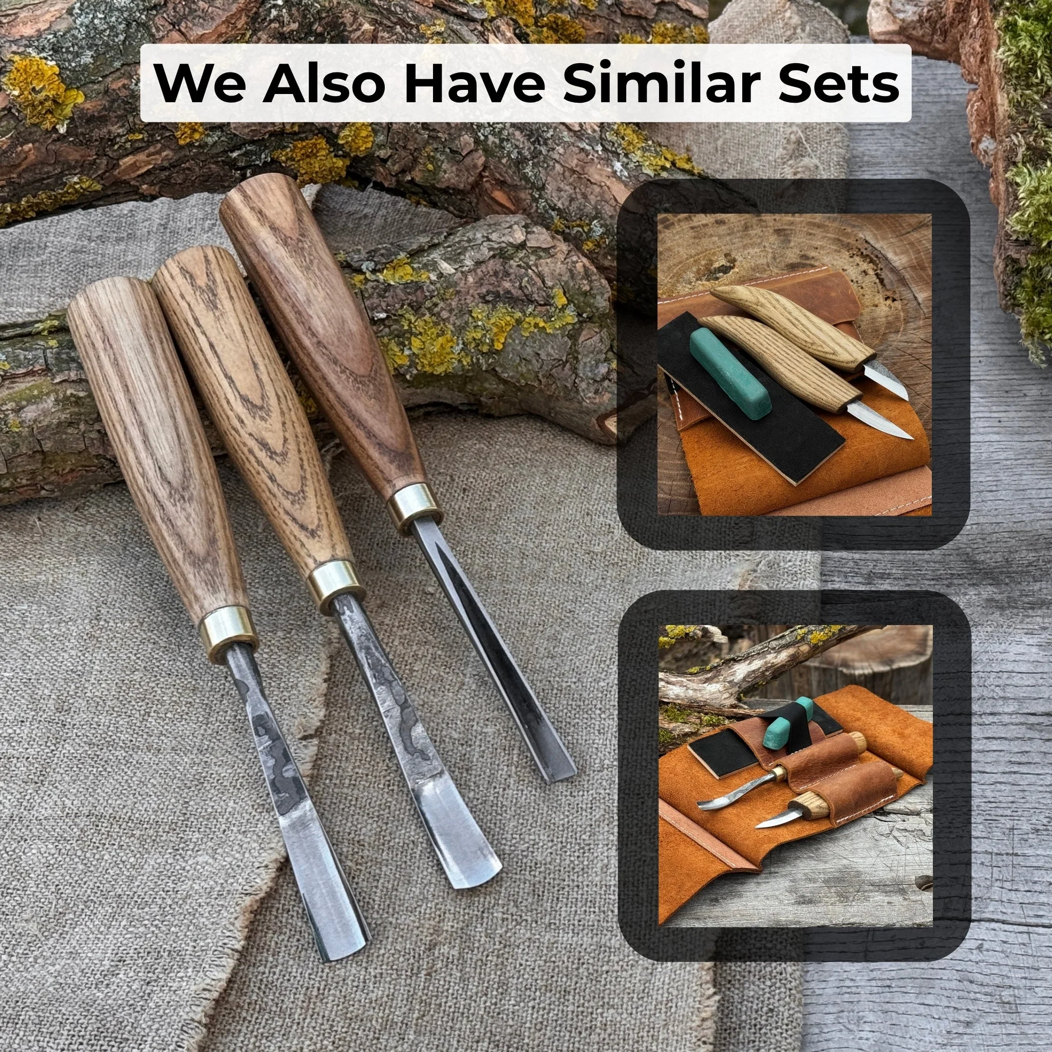3-Piece Wood Carving Chisel & Gouge Set - Image 10