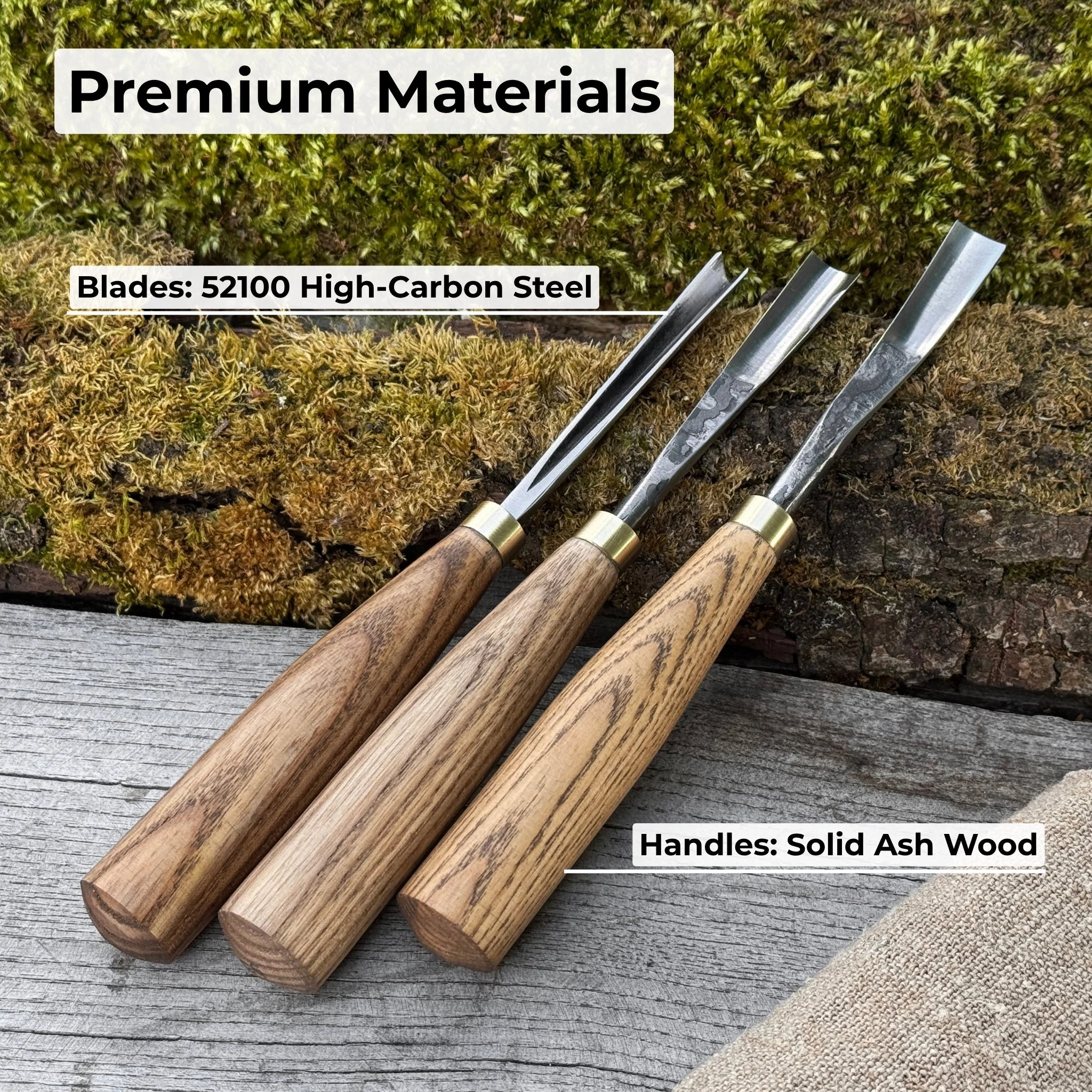 3-Piece Wood Carving Chisel & Gouge Set - Image 6