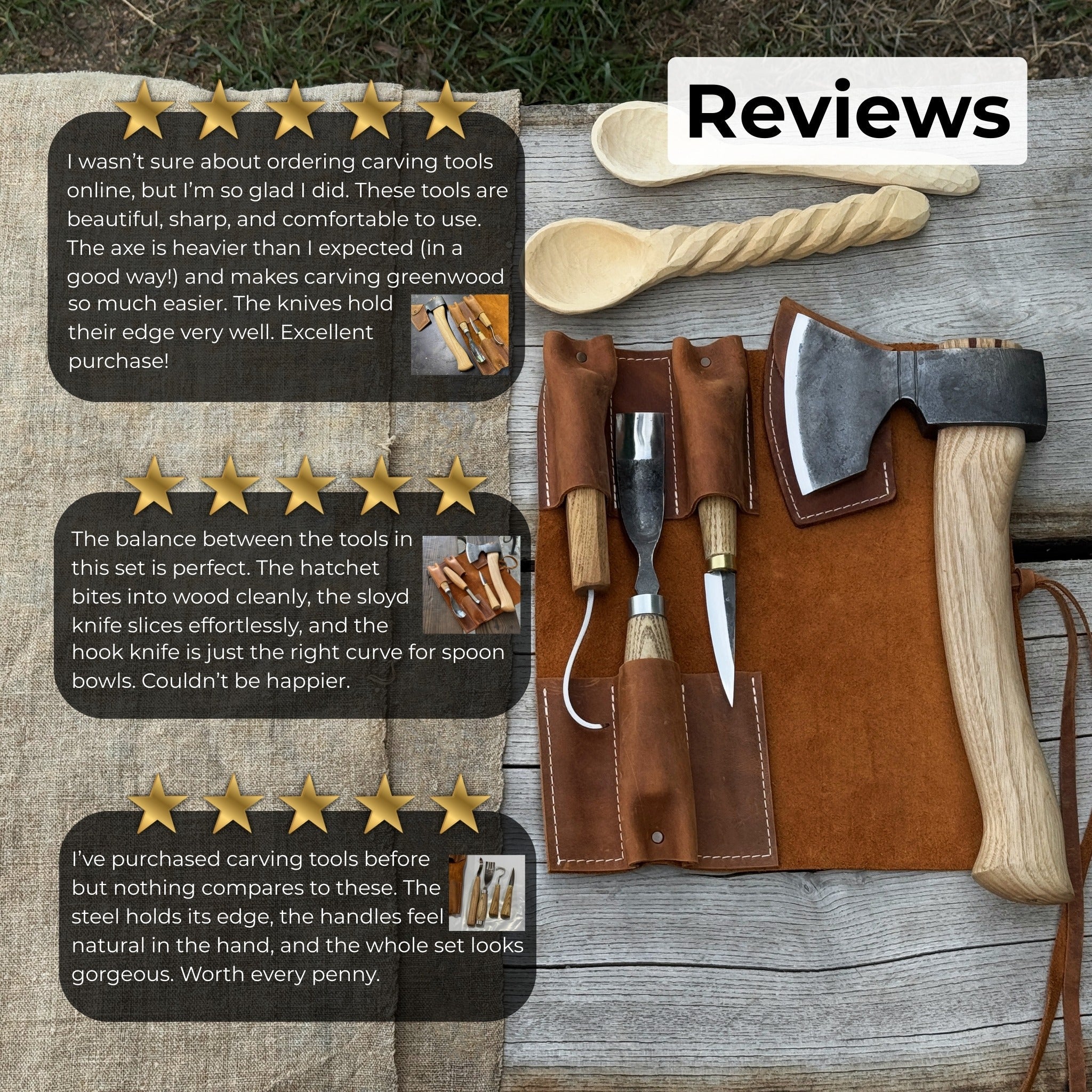 4-Piece Spoon Carving Tool Set - Image 11