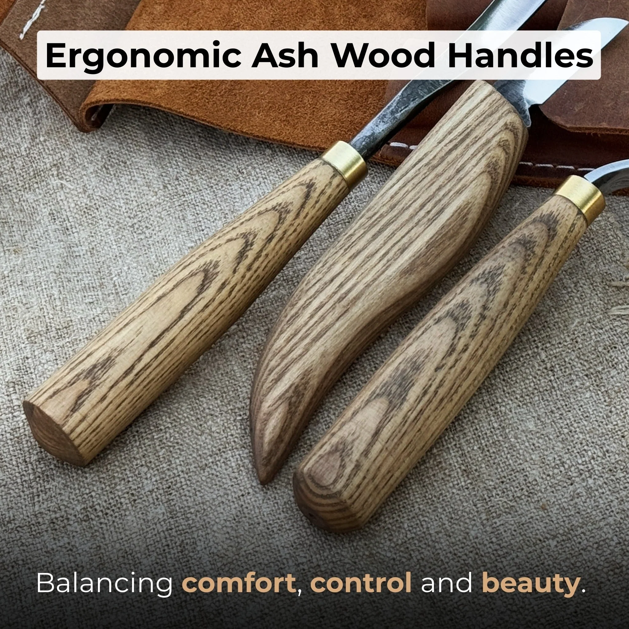 4-Piece Spoon Carving Tool Set with Sharpening Board - Image 4