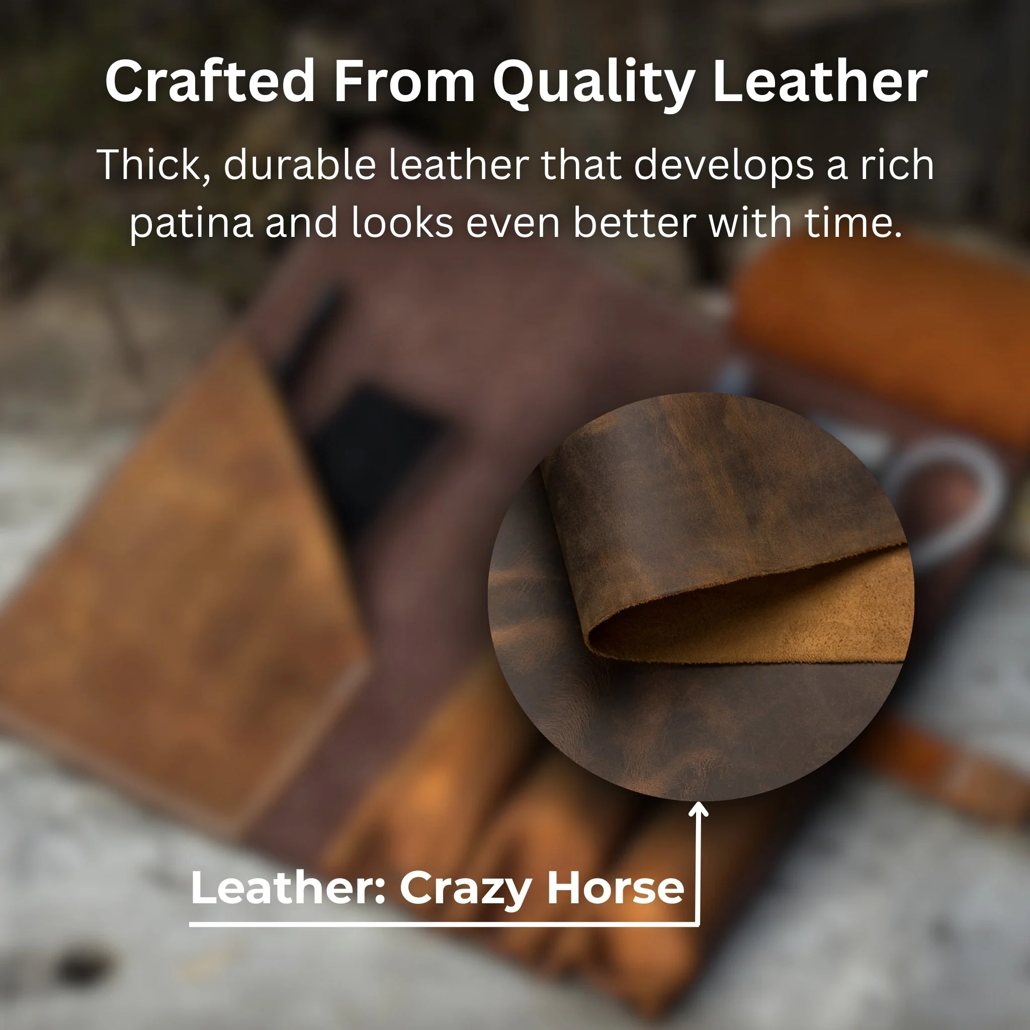 4 Pocket Leather Tool Roll for Carving Tools - Image 3