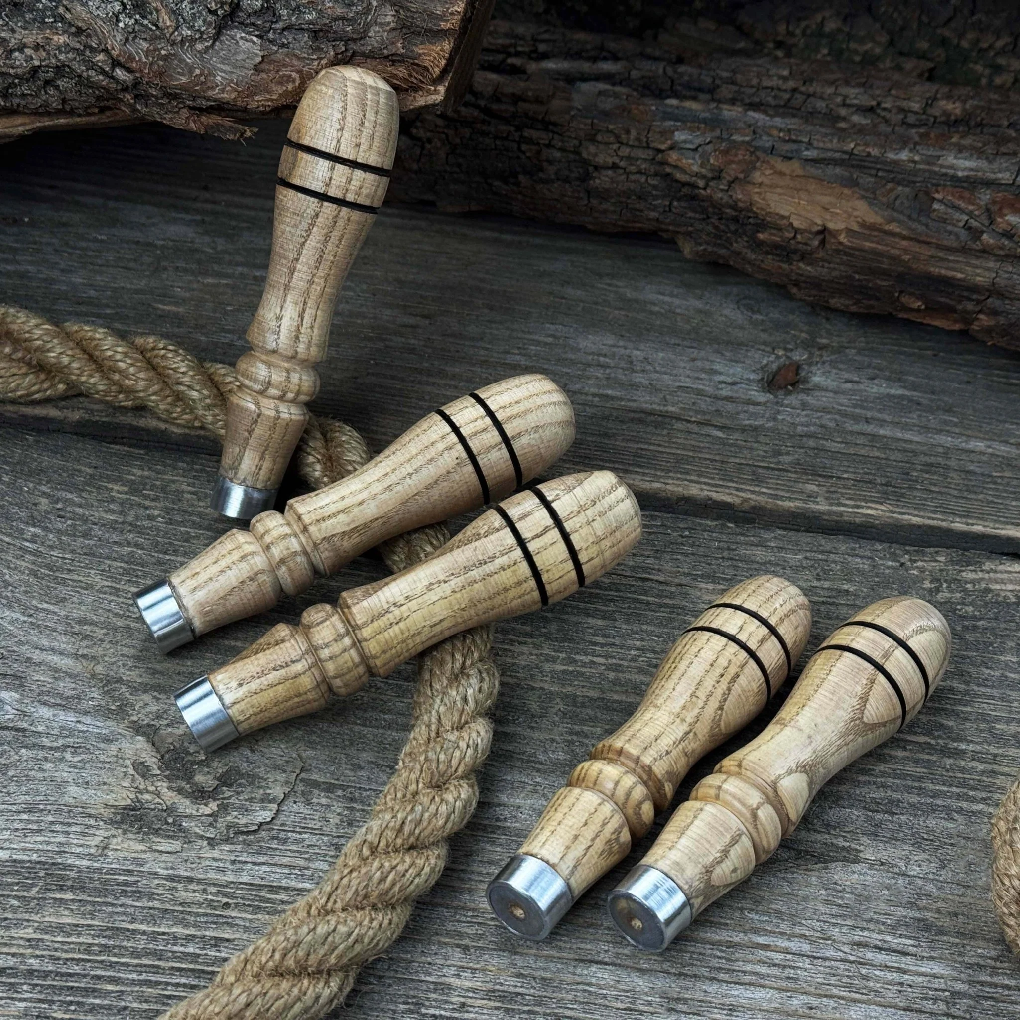 5-Piece Ash Handle Set with Rings - Image 6