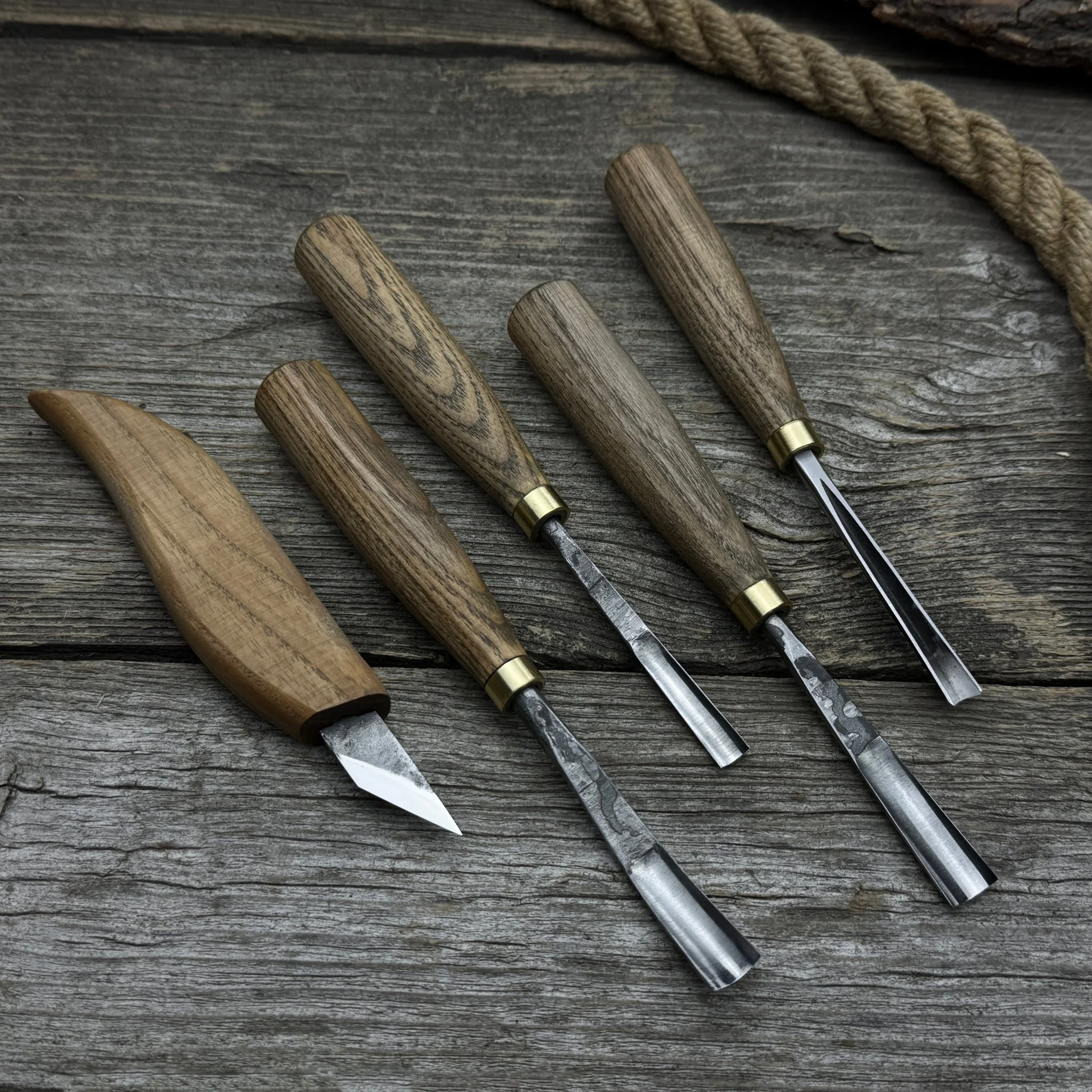 5-Piece Wood Carving Set – Whittling Knife & Gouges - Image 3