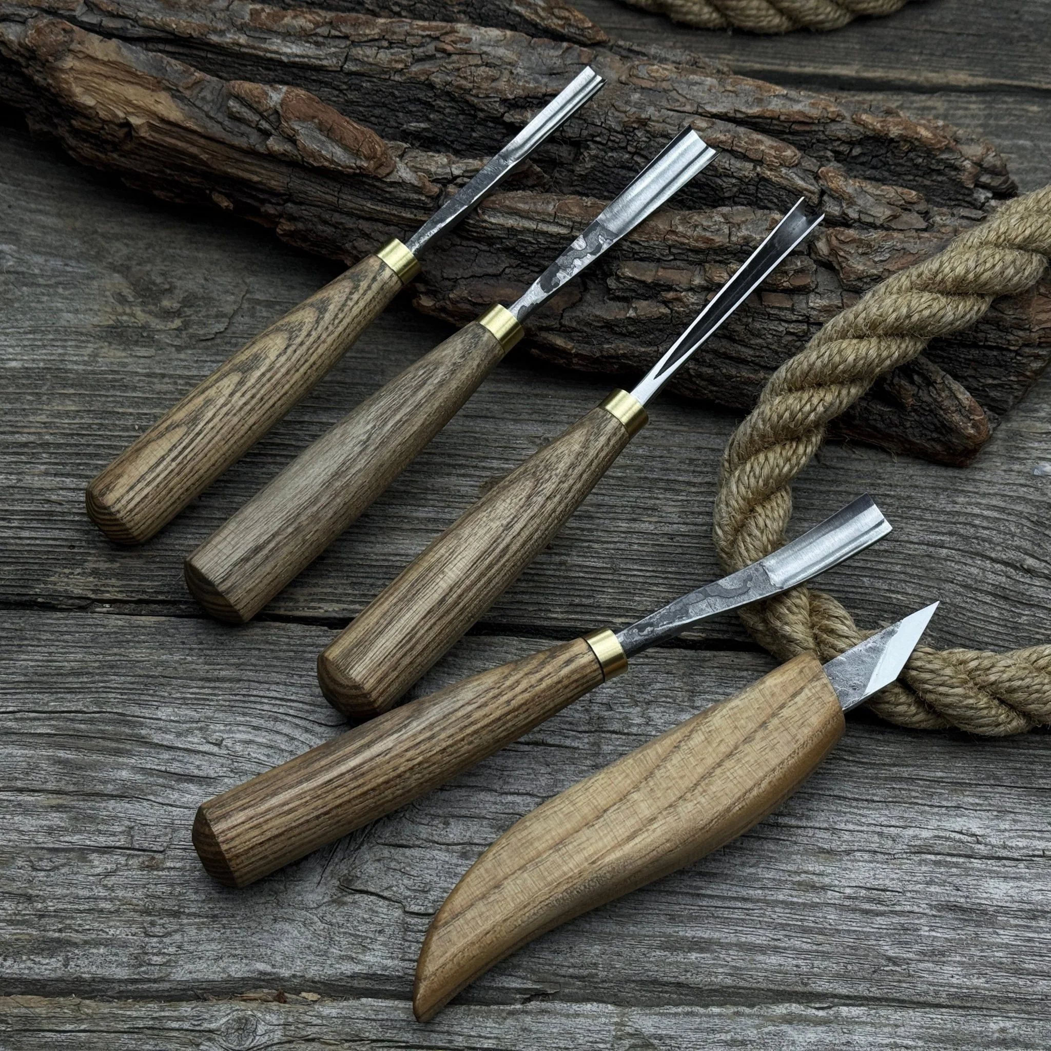 5-Piece Wood Carving Set – Whittling Knife & Gouges - Image 9