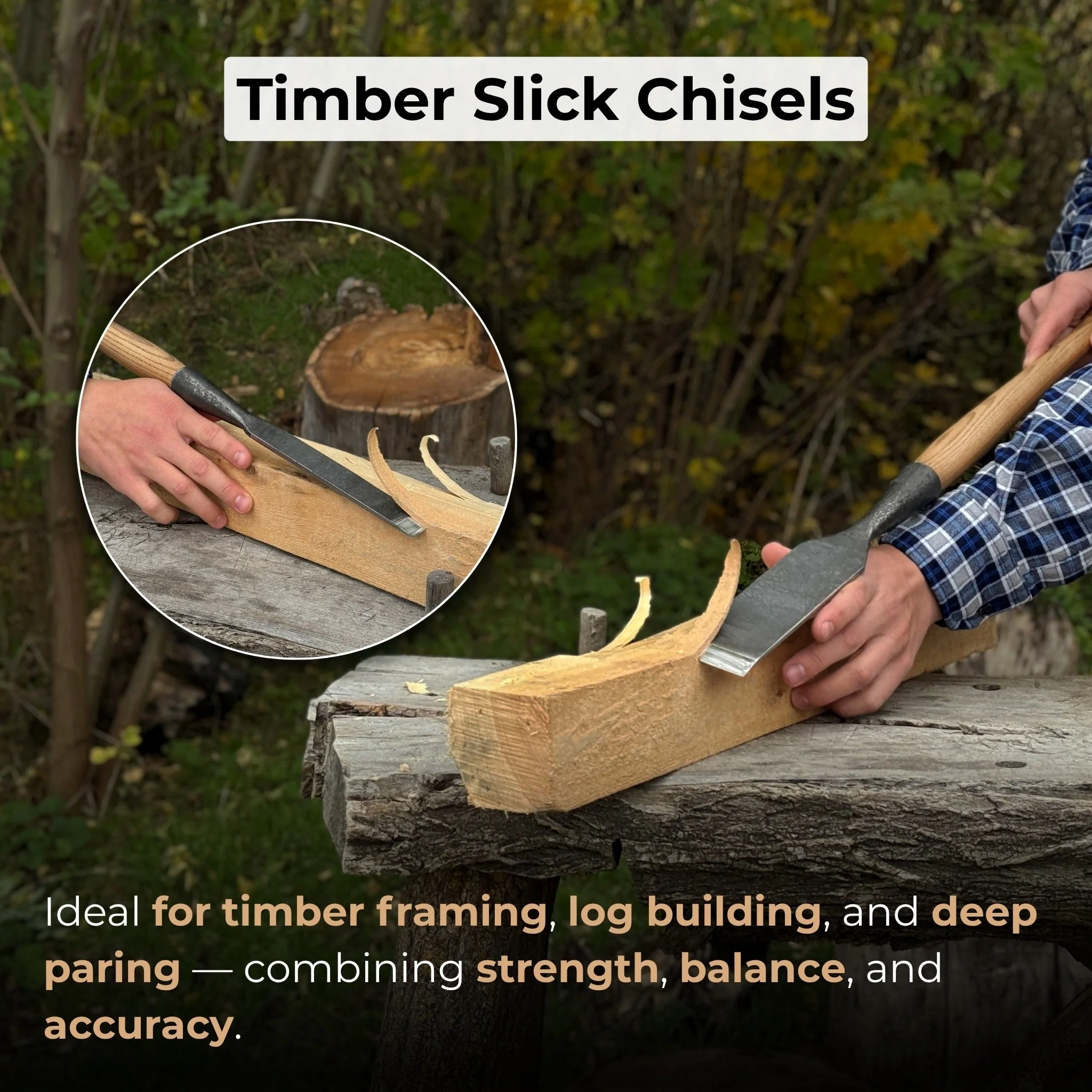 7-Piece Long Timber Framing Chisel Set - Image 8