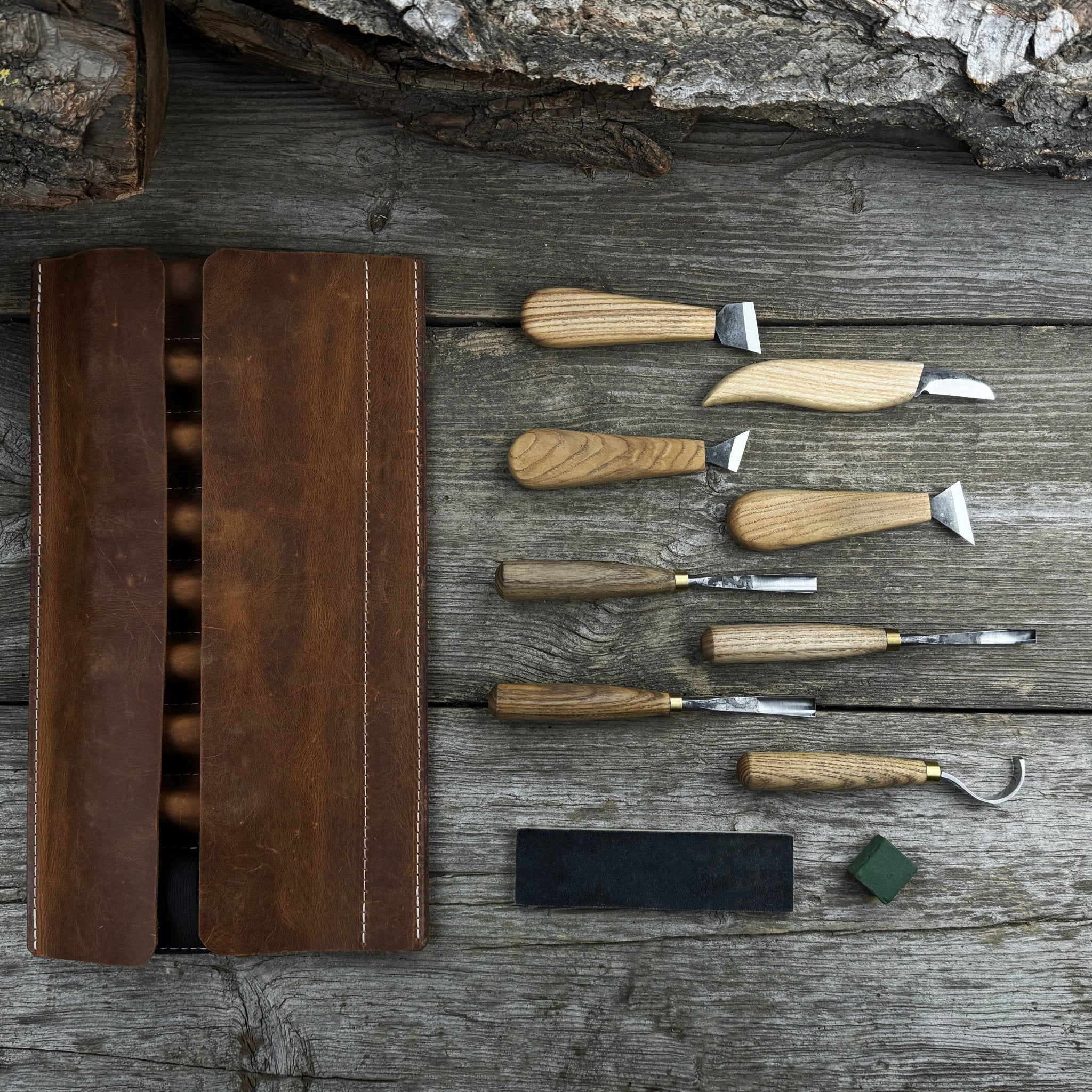 8-Piece Spoon Carving Tool Set with Sharpening Board - Image 10