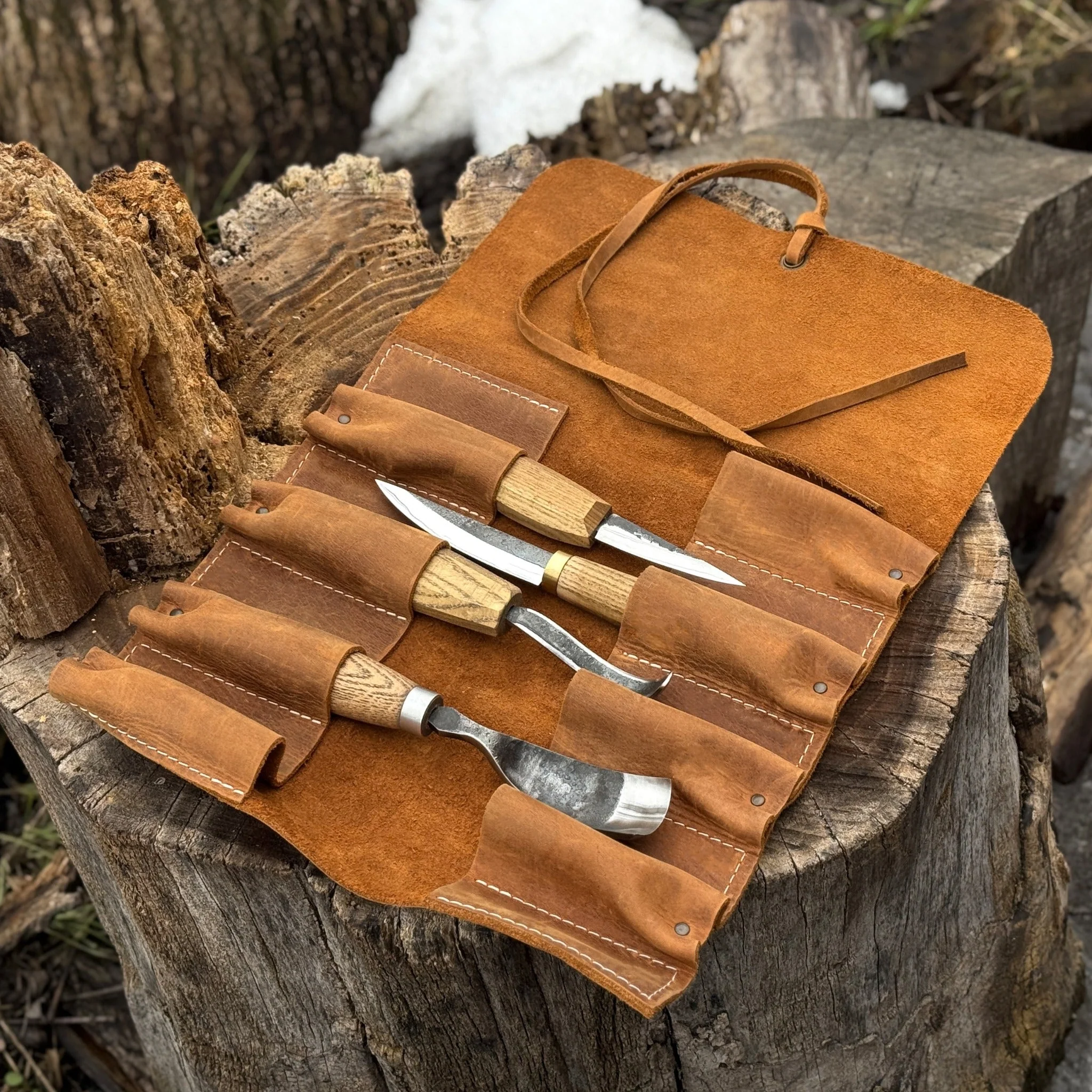 8 Pocket Leather Tool Roll - Image 21