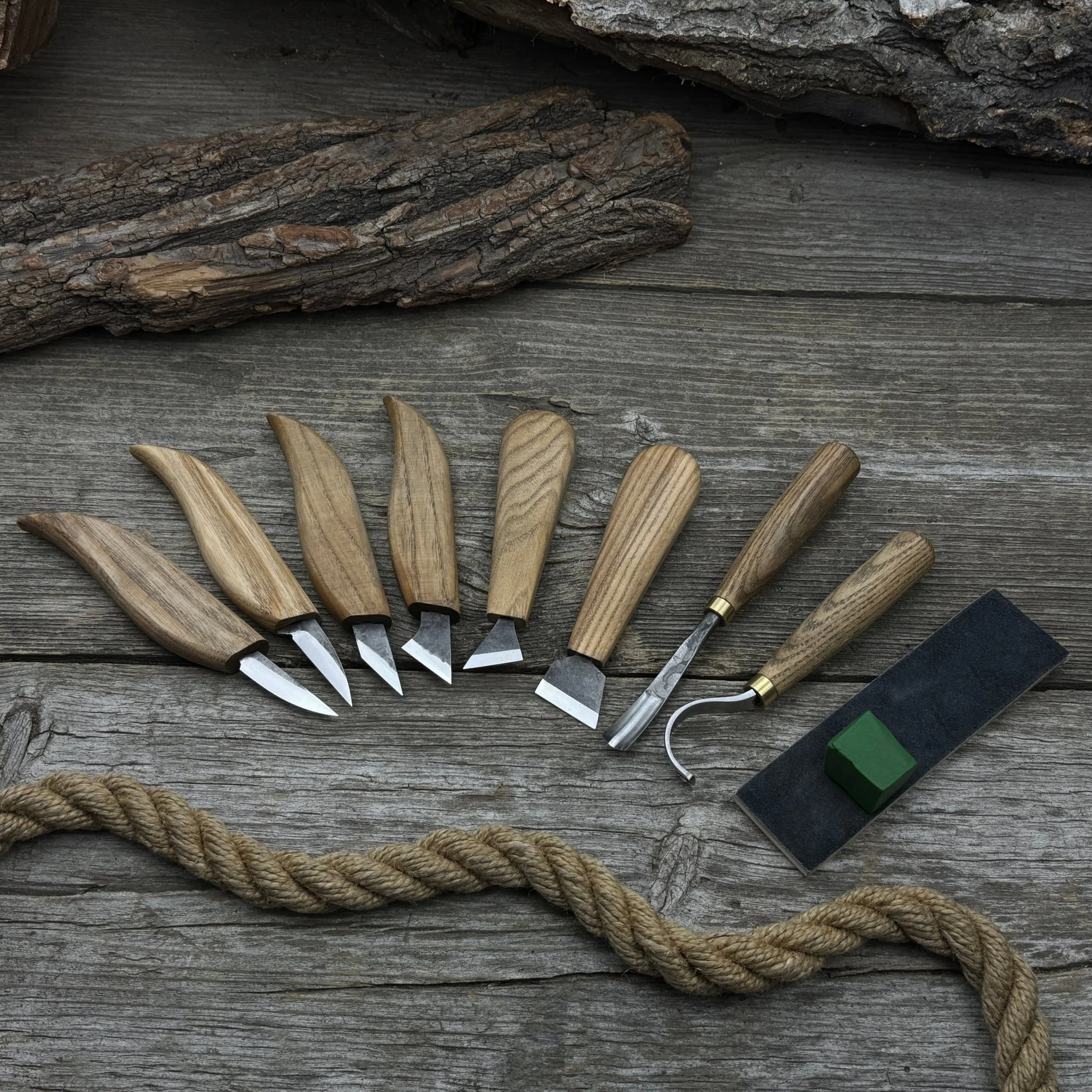 9-Piece Spoon Carving Tool Set with Sharpening Board - Image 10