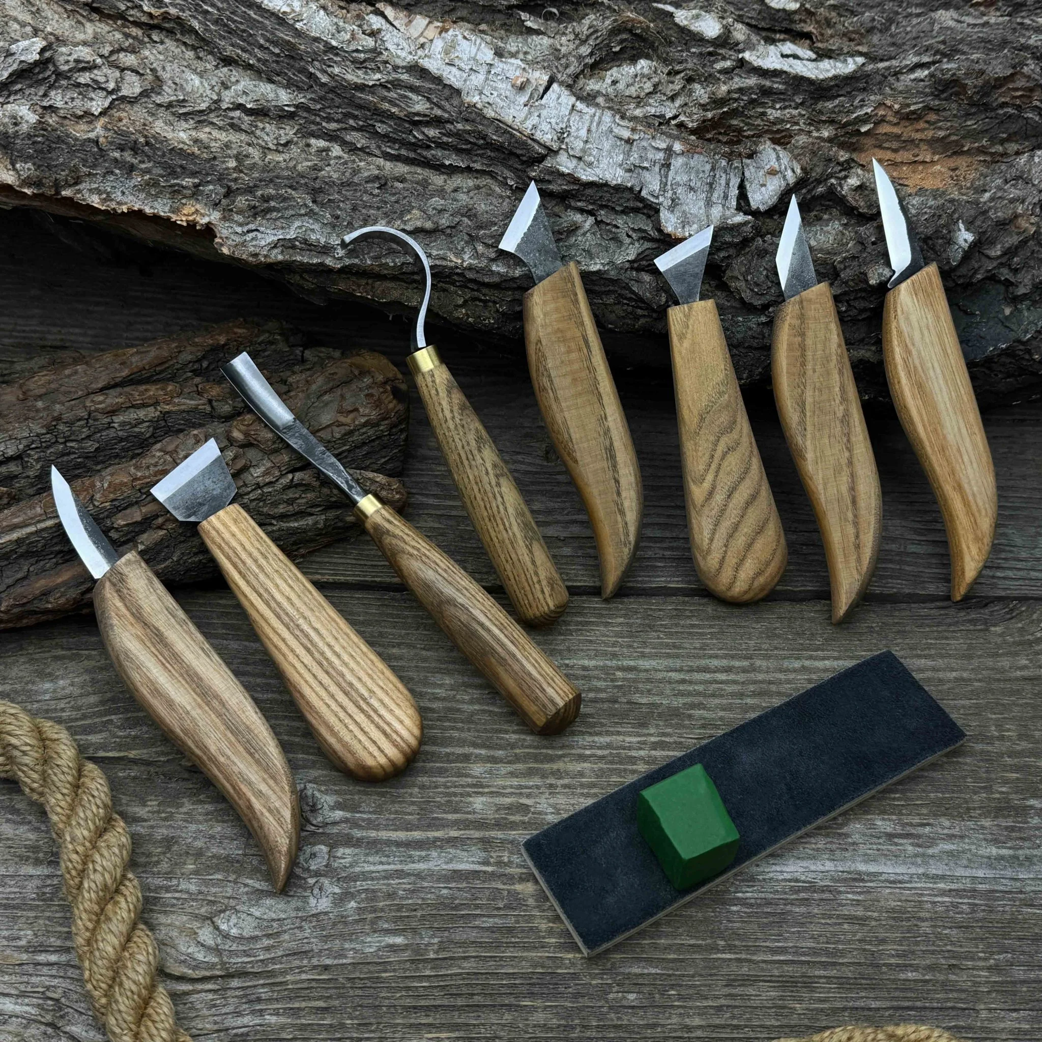 9-Piece Spoon Carving Tool Set with Sharpening Board - Image 5