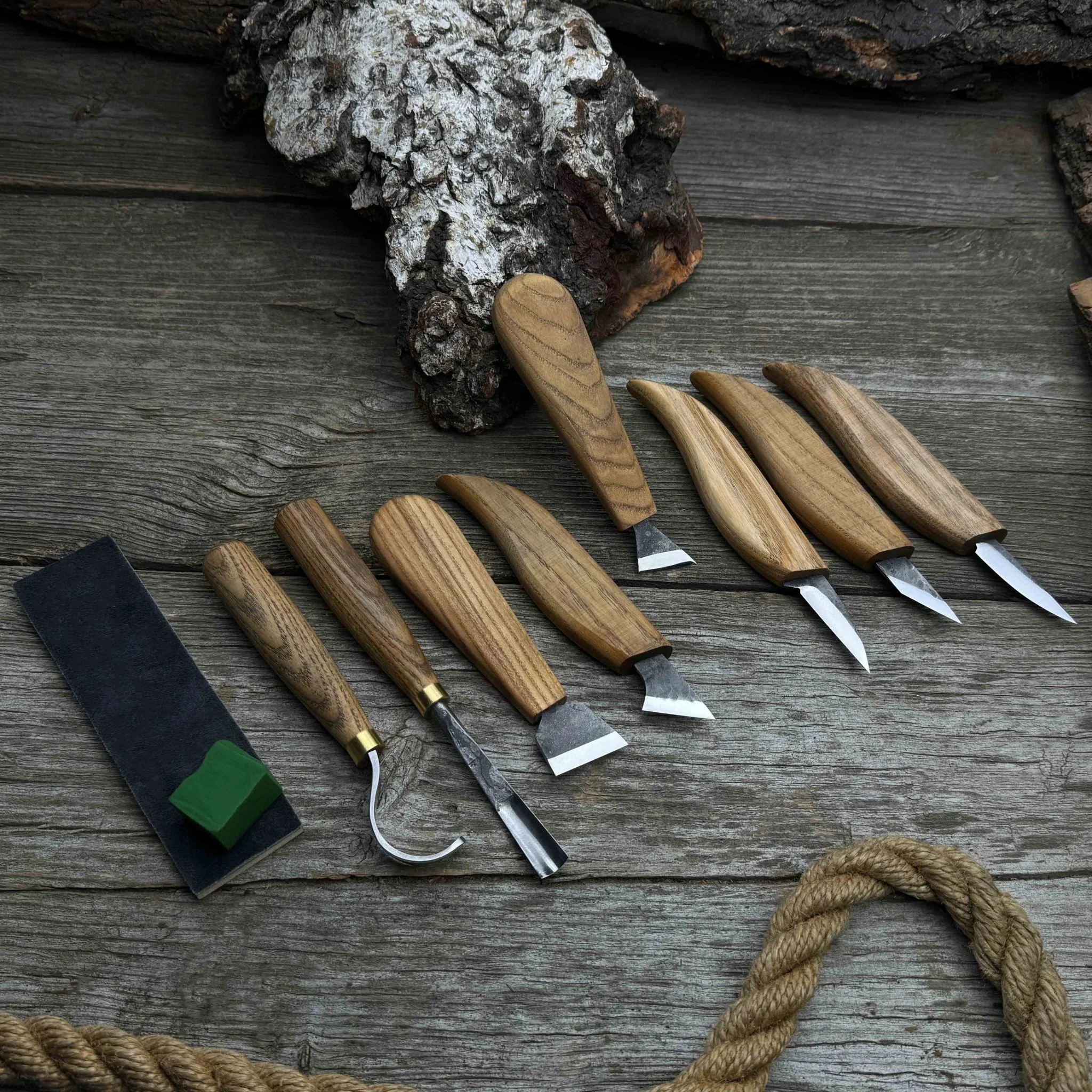 9-Piece Spoon Carving Tool Set with Sharpening Board - Image 6