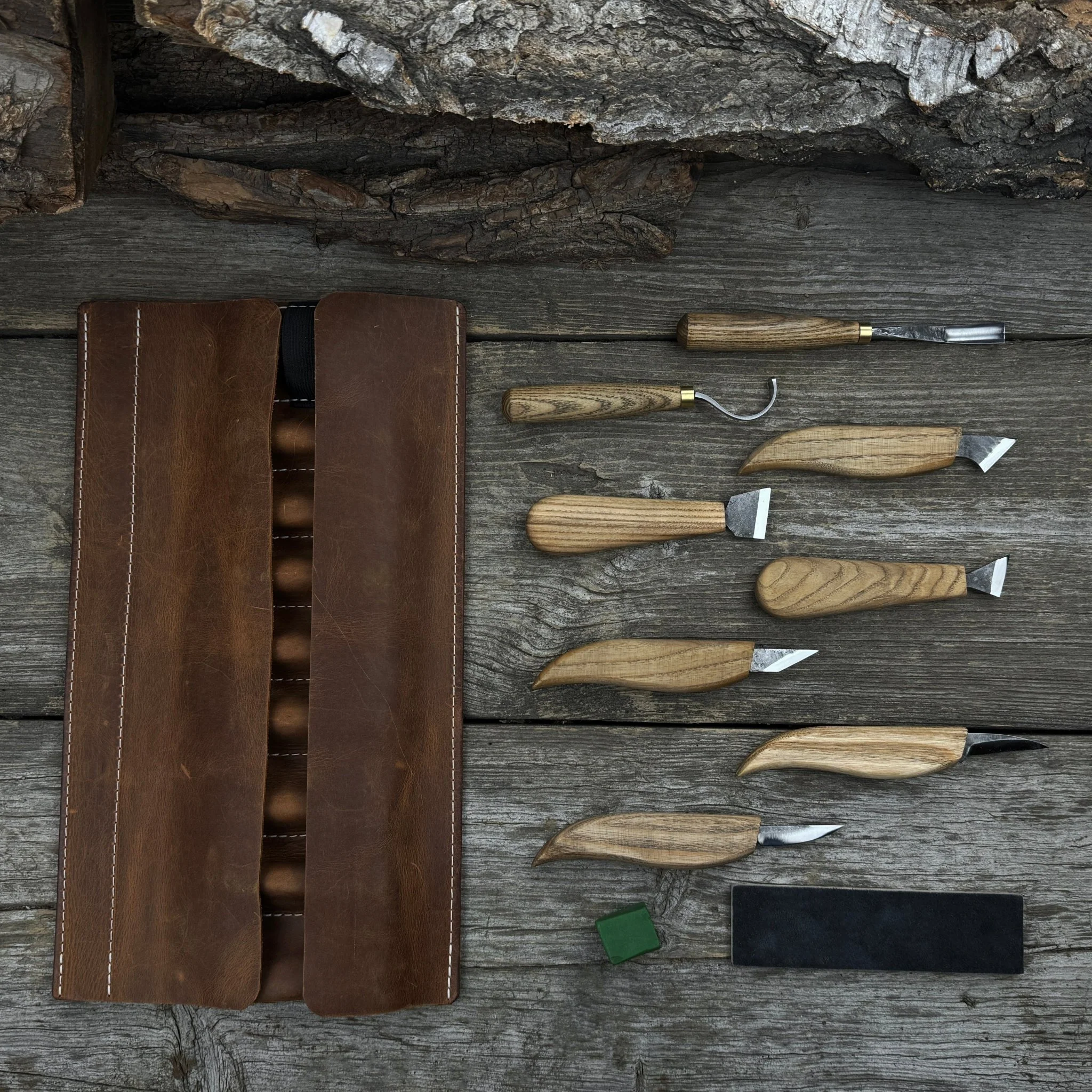 9-Piece Spoon Carving Tool Set with Sharpening Board - Image 8