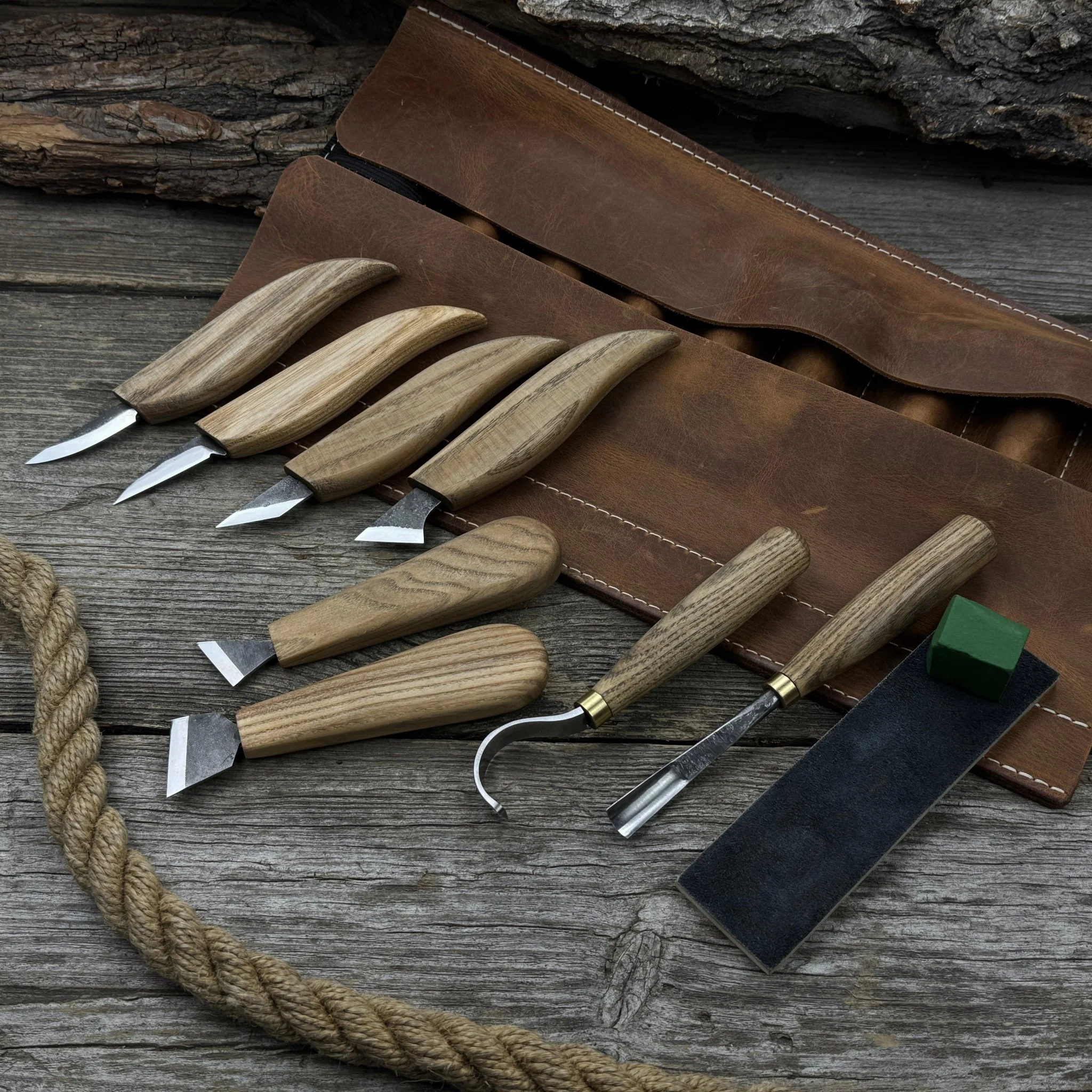 9-Piece Spoon Carving Tool Set with Sharpening Board - Image 9