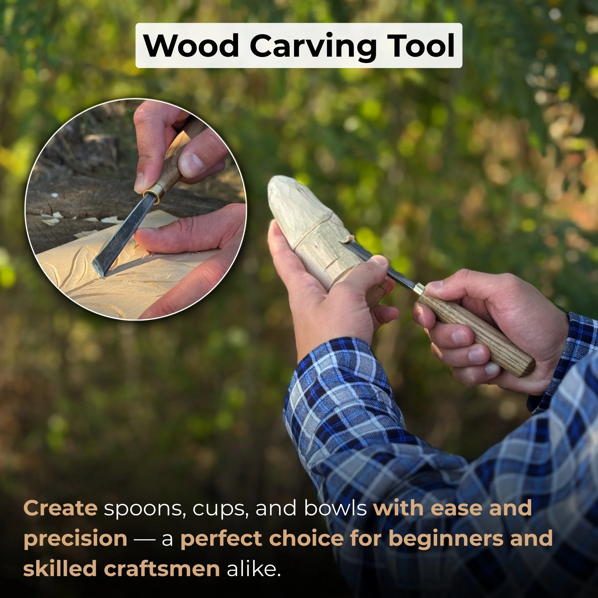 Angled Bevel Carving Chisel – 10 mm (0.39 inches) - Image 7