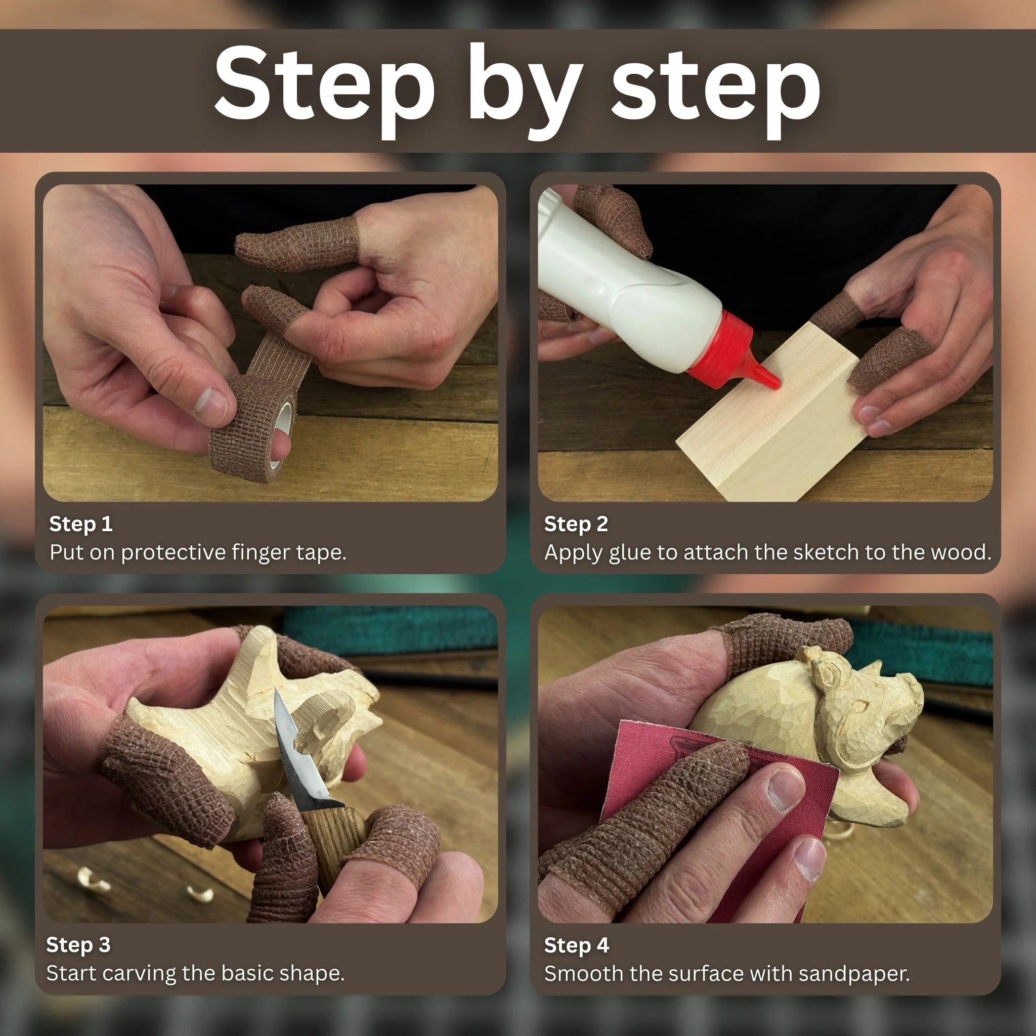 Boar Carving Kit - Complete Starter Whittling Kit for Beginners, Adults, Teens, and Kids - Image 5