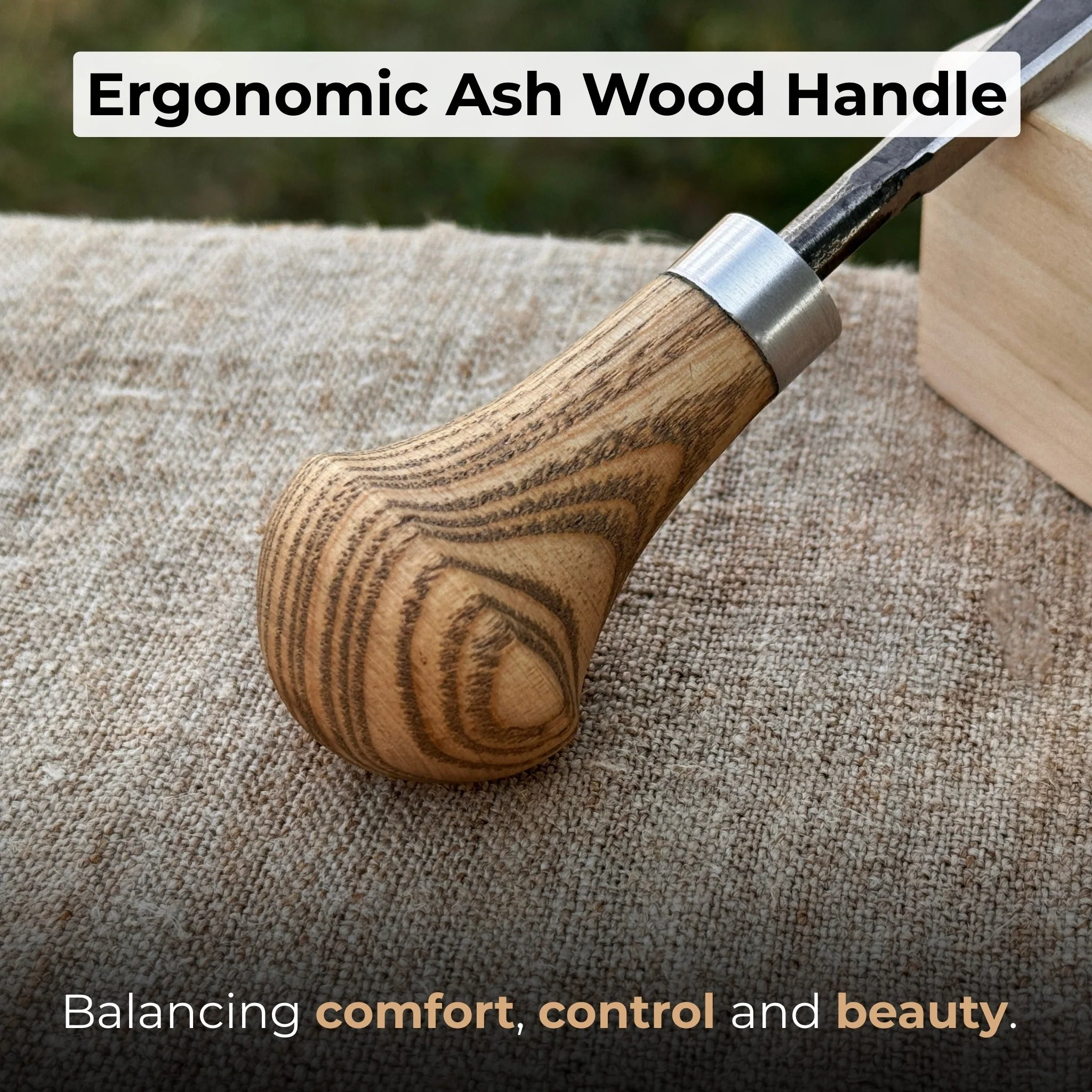 Detail Carving Chisel with Palm Handle, 10 mm (0.39 inches) - Image 3