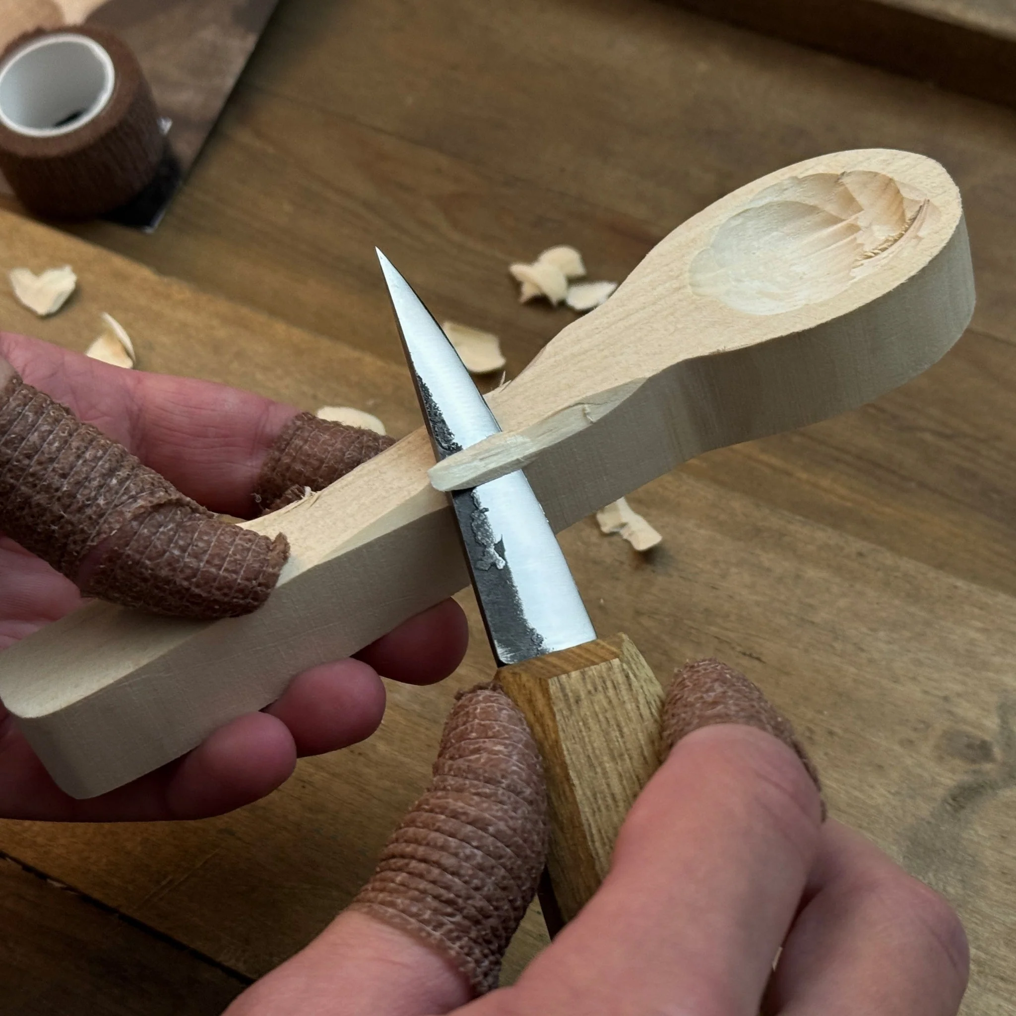DIY 3-Piece Spoon Carving Kit for Beginners – Linden, Cherry & Oak Wood Blanks - Image 9