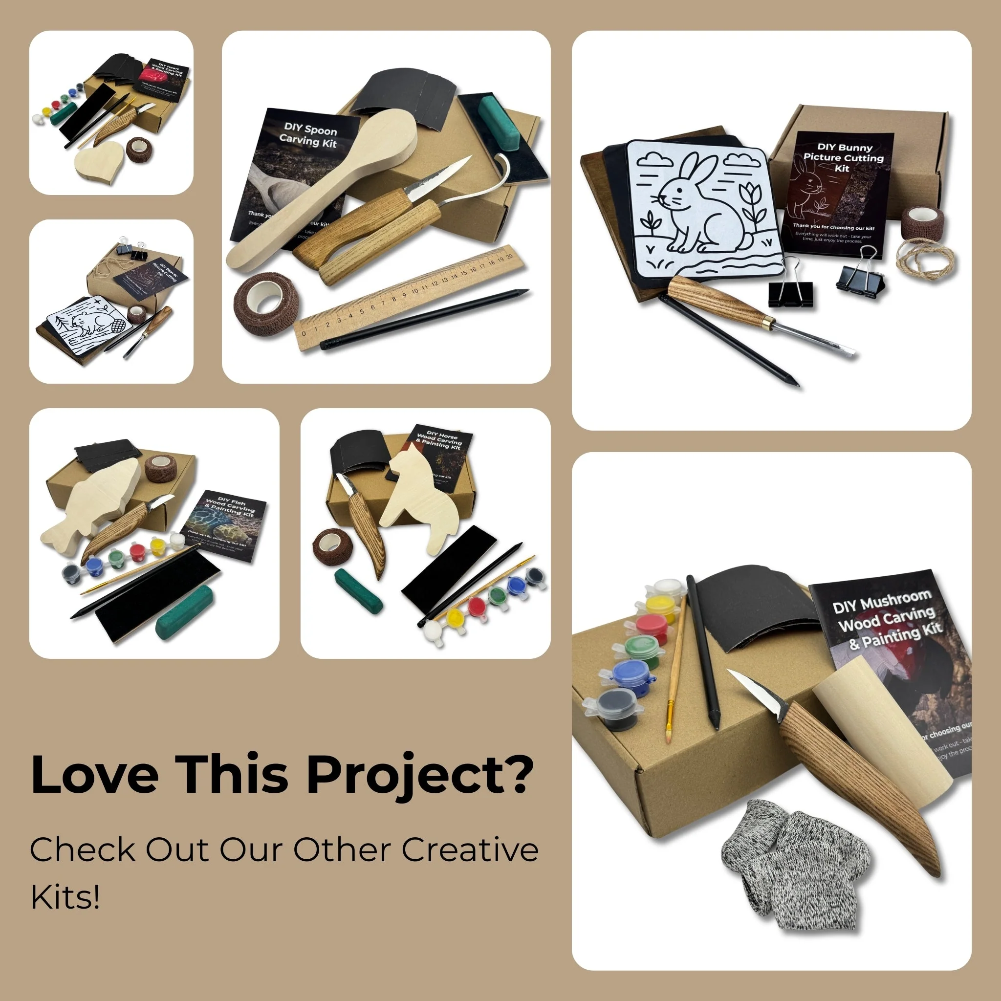 DIY Glove Wood Carving & Painting Kit - Image 12