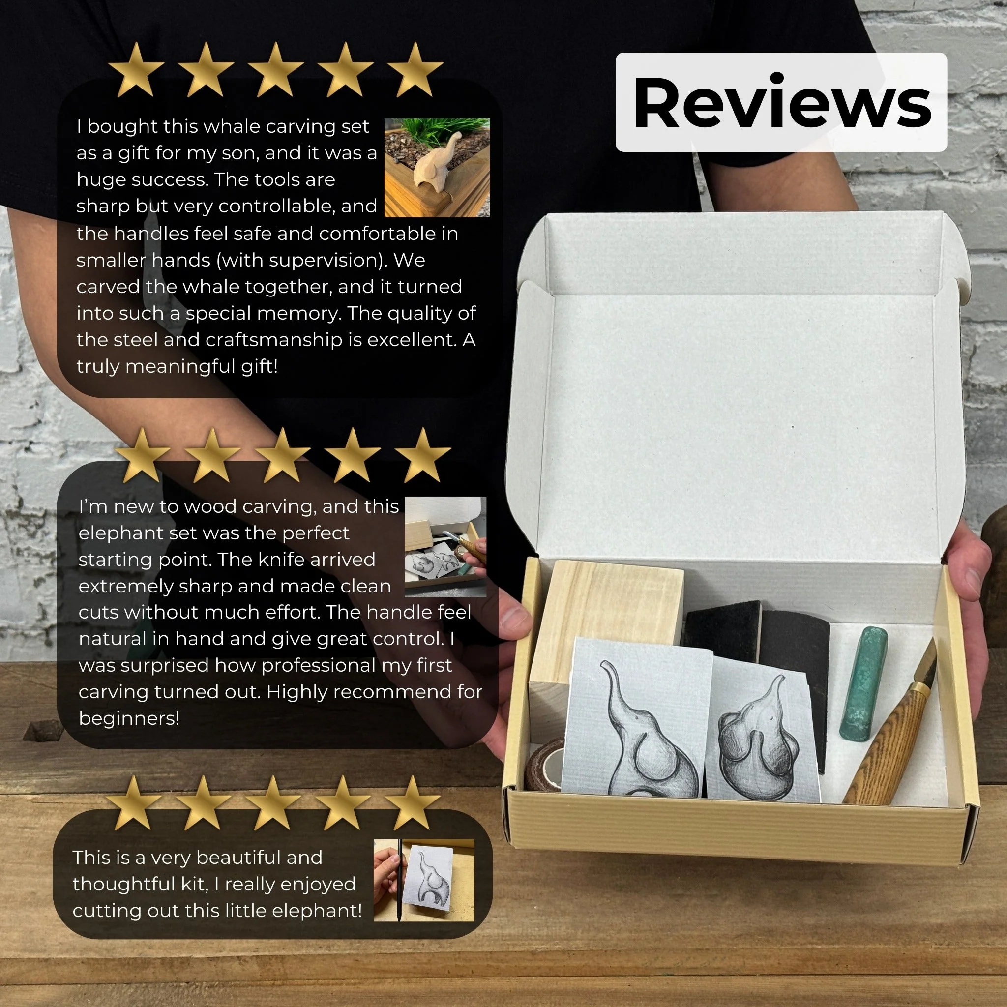 Elephant Carving Kit - Complete Starter Whittling Kit for Beginners, Adults, Teens, and Kids - Image 12