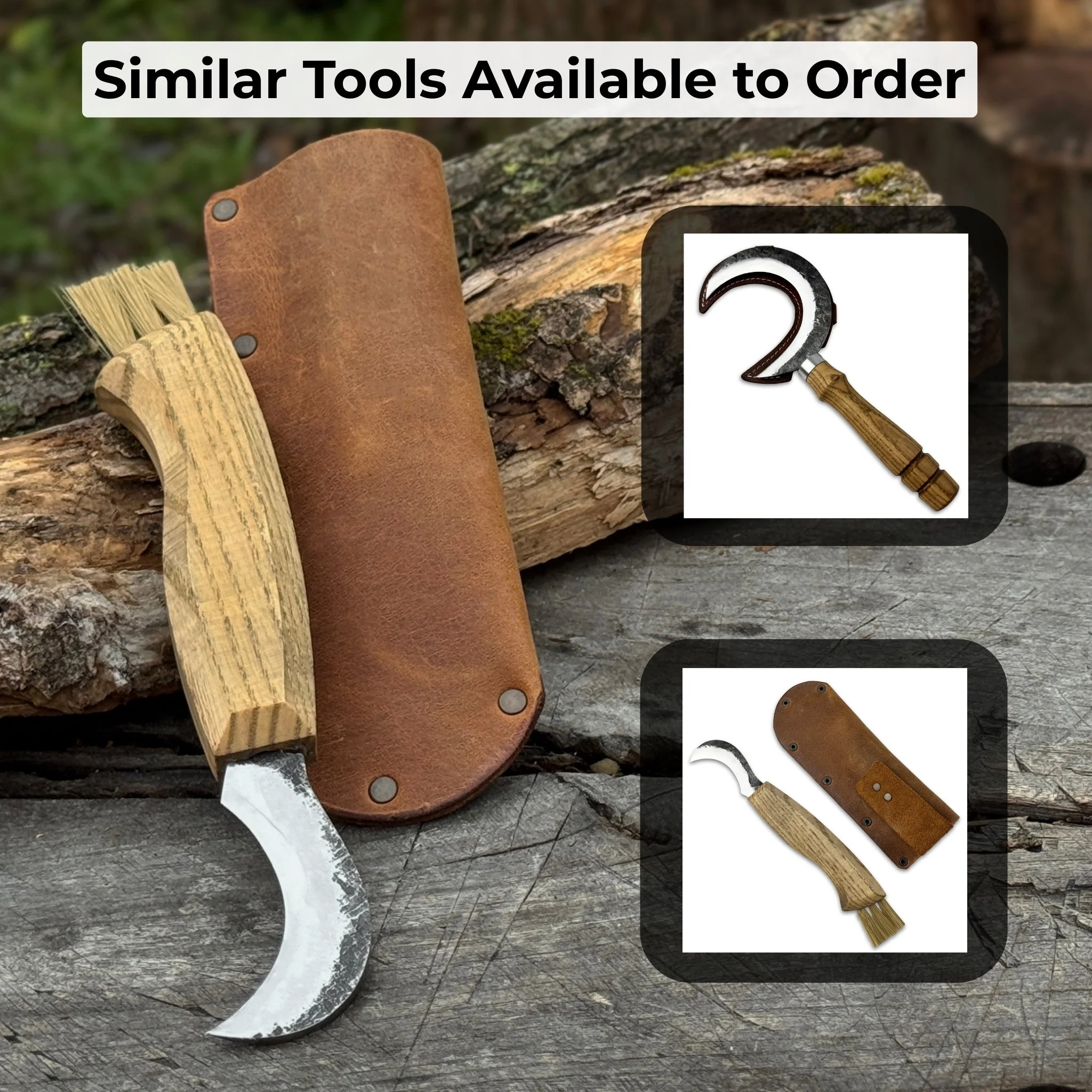 Forged Mushroom Knife with Brush, 6.5 cm (2.56 inches) - Image 11