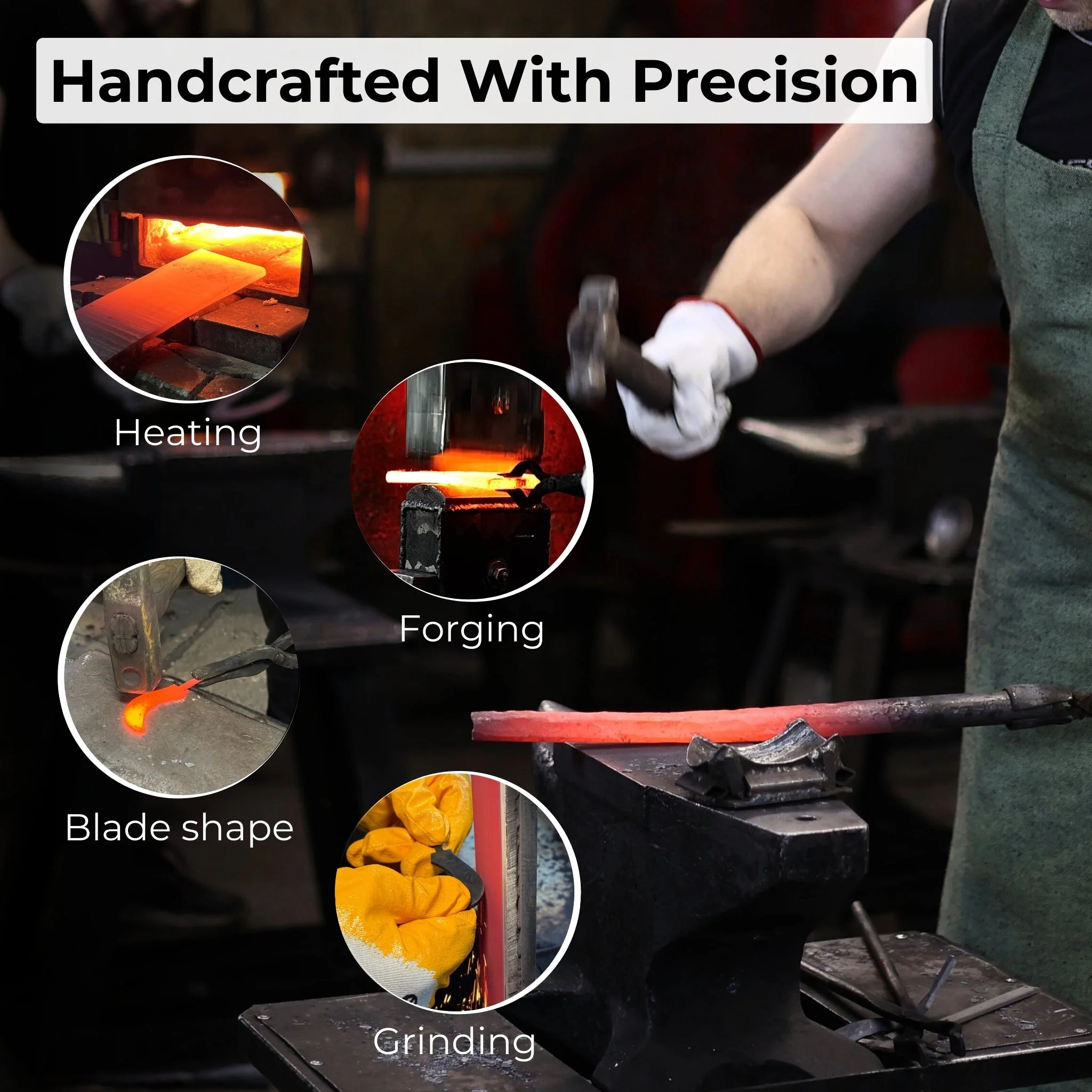 Forged Mushroom Knife with Brush, 6.5 cm (2.56 inches) - Image 9