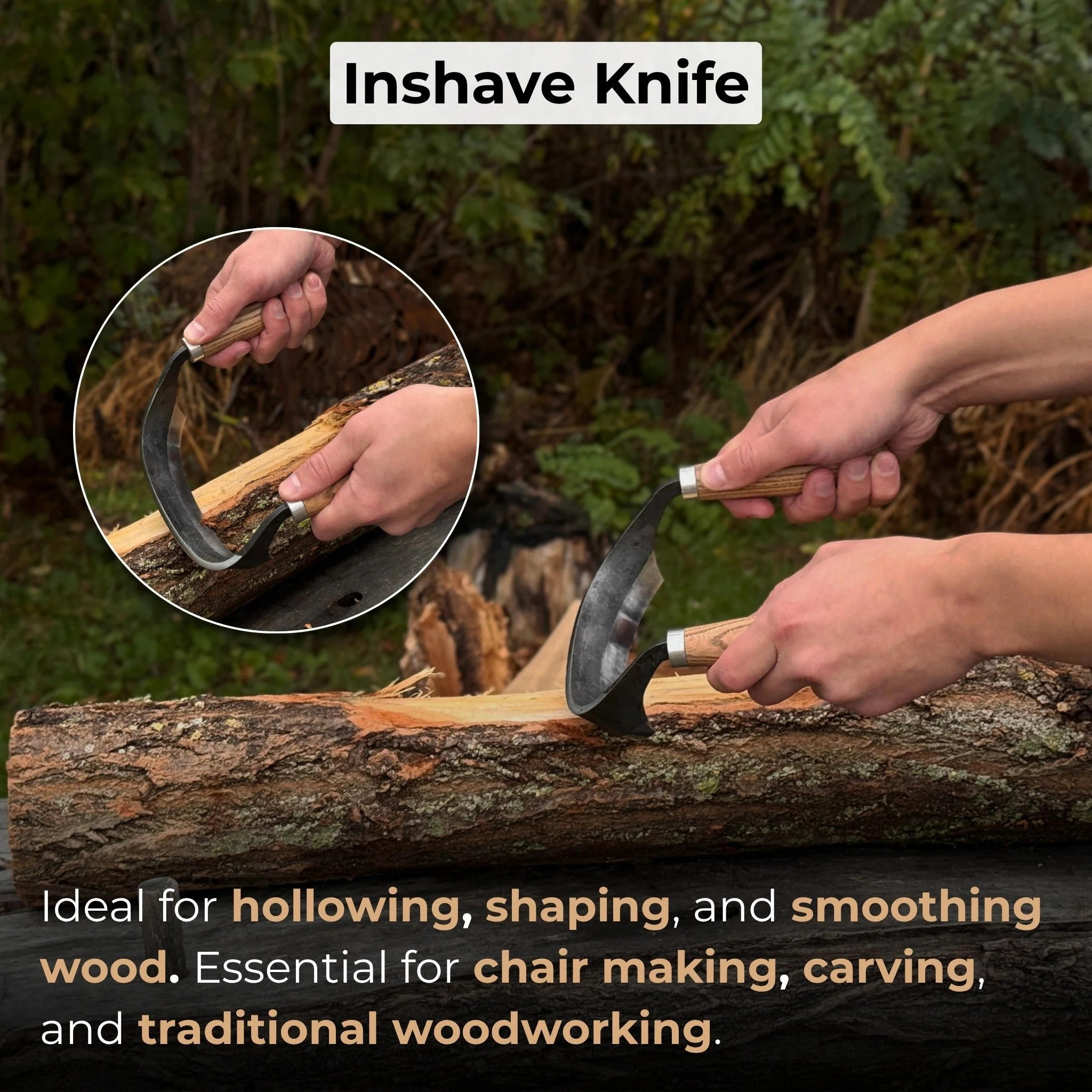 Half-Rounded Drawknife (Inshave) with Leather Sheath, 15 cm (5.9 inches) - Image 7