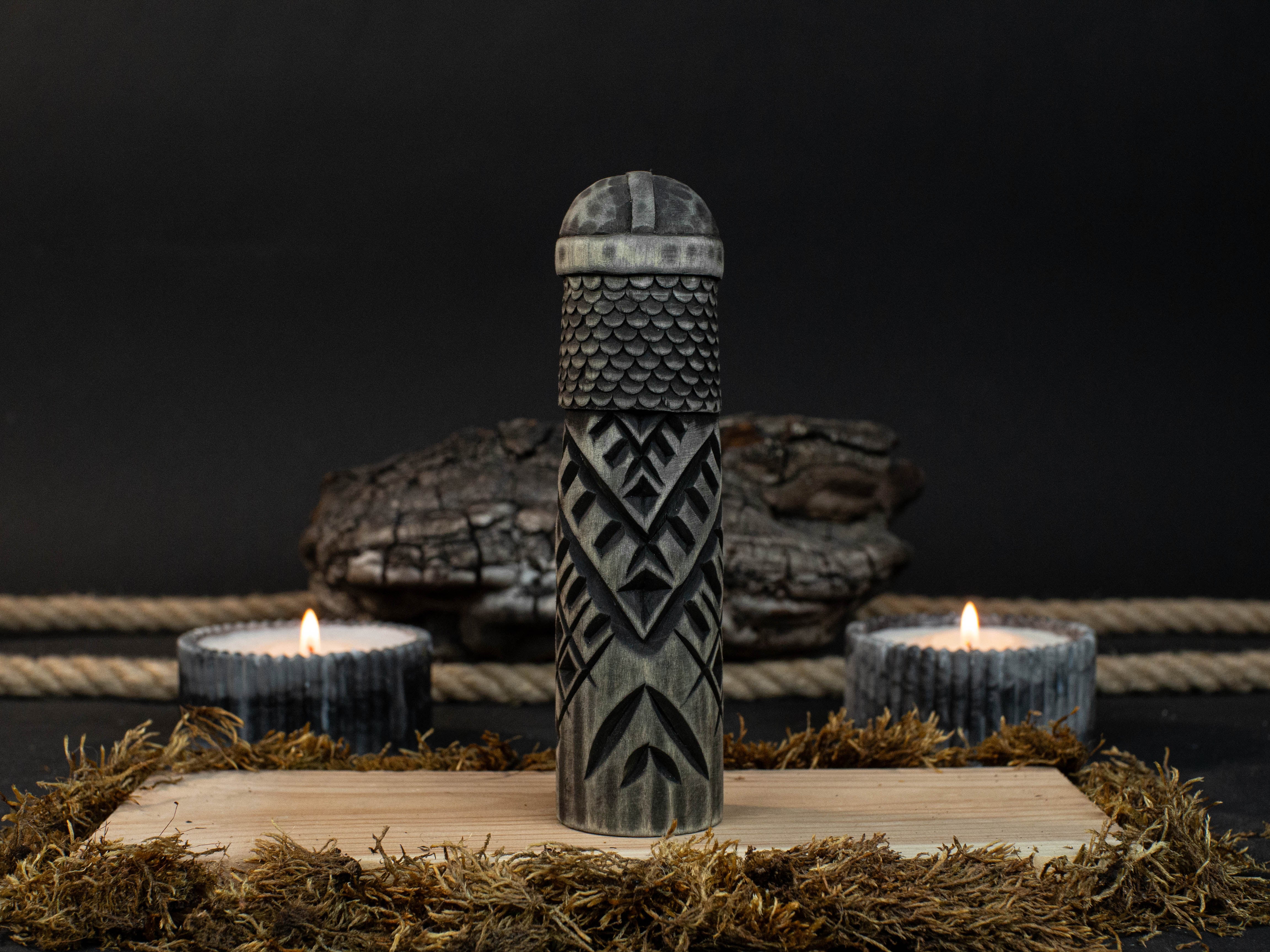 Hand-Carved Baldr Wooden Figurine – Norse God of Light and Purity - Image 3