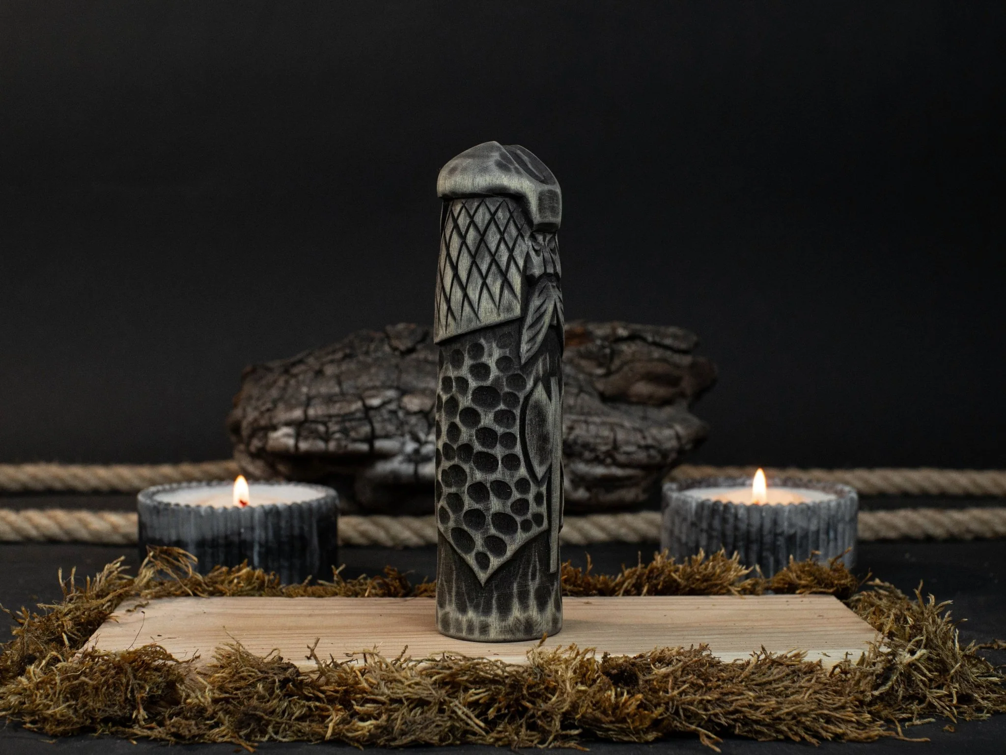 Hand-Carved Vidar Figurine – 14 cm (5.7 inches) Wooden Norse God of Vengeance Statue - Image 4