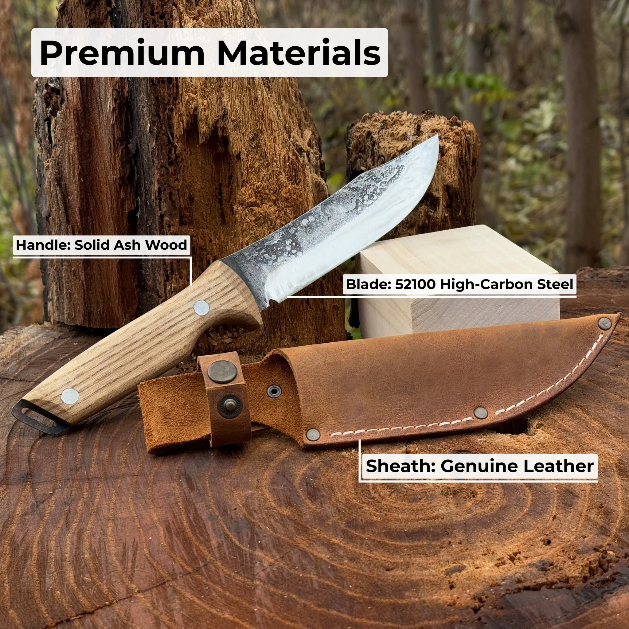 Hand-Forged Bushcraft Knife, 12 cm (4.72 inches) - Image 6