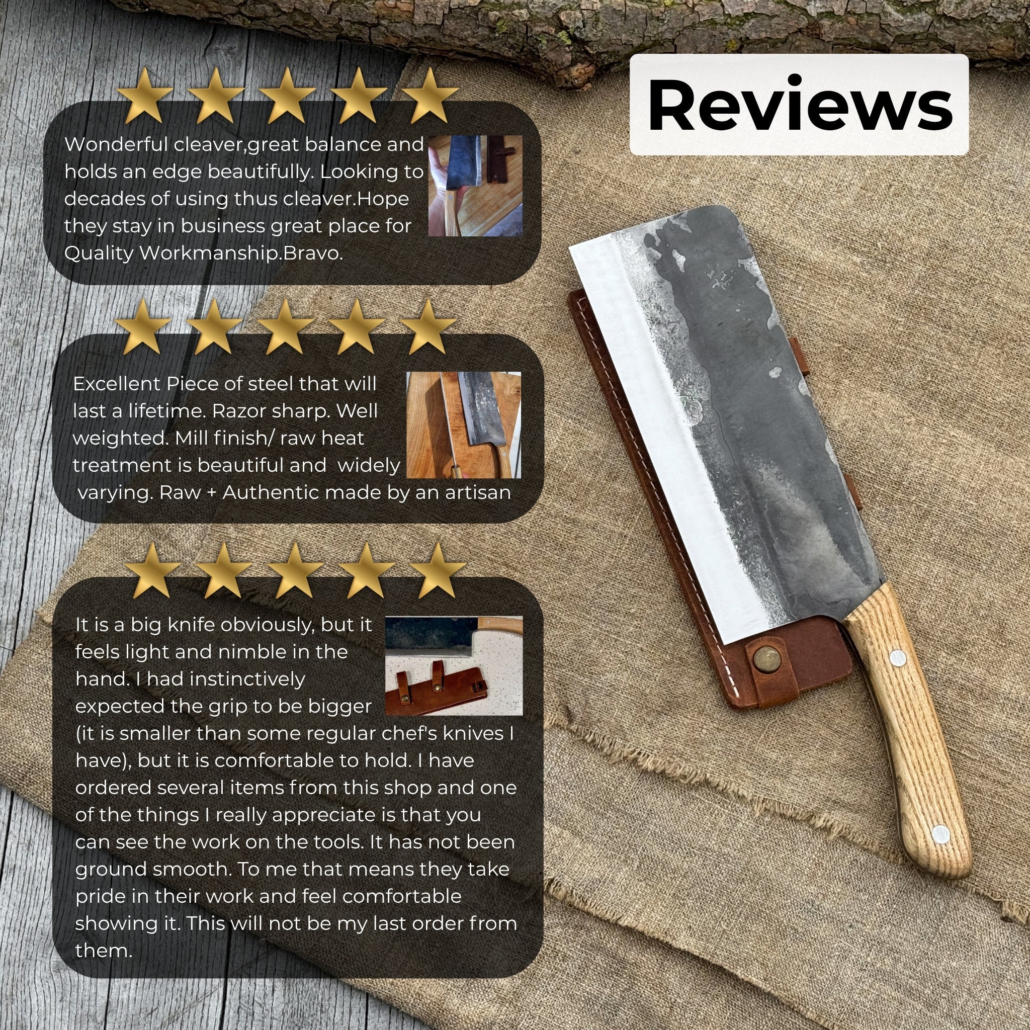 Hand-Forged Bushcraft Knife, 20.5 cm (8.07 inches) - Image 7