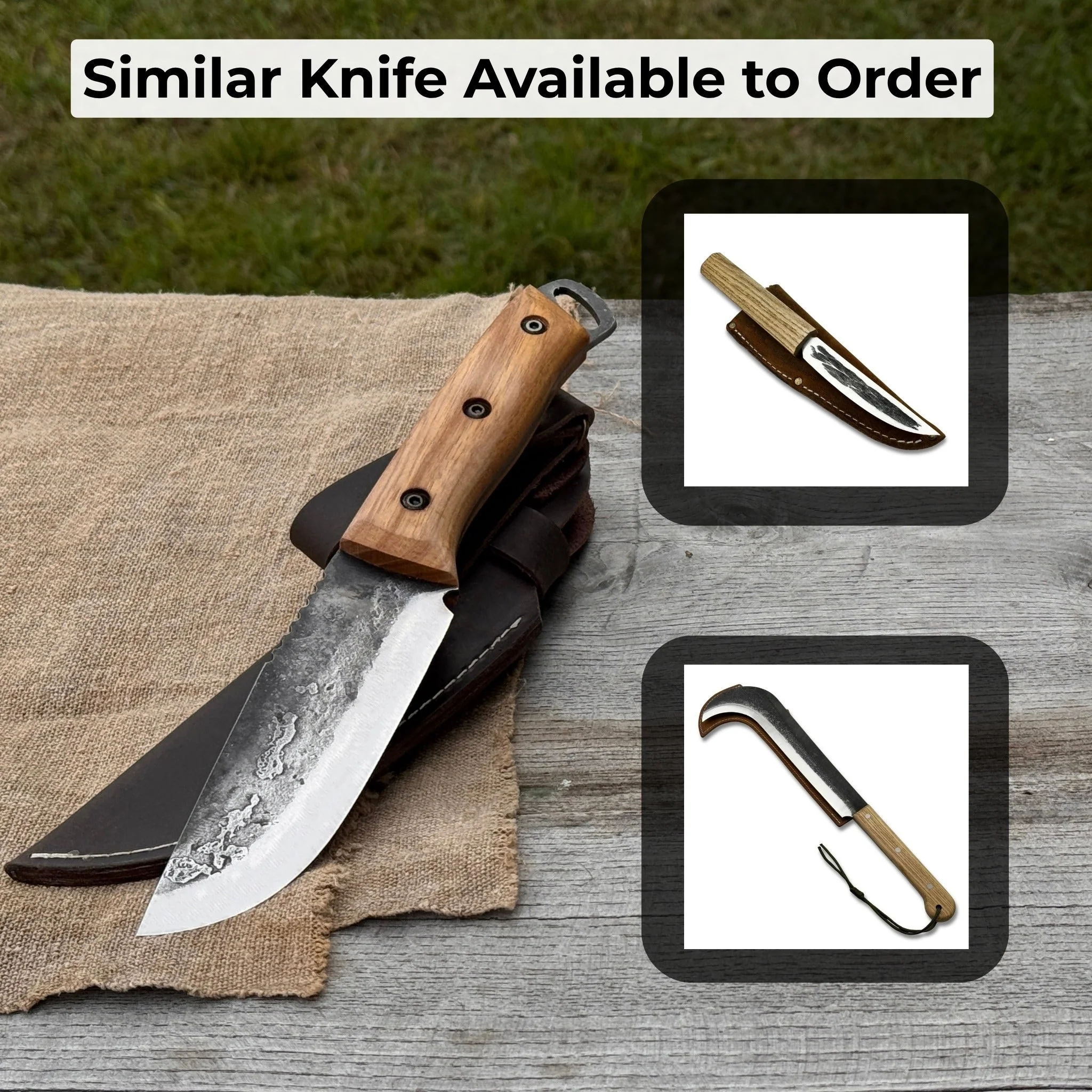 Hand-Forged Camping Knife, 12.5 cm (4.9 inches) - Image 11