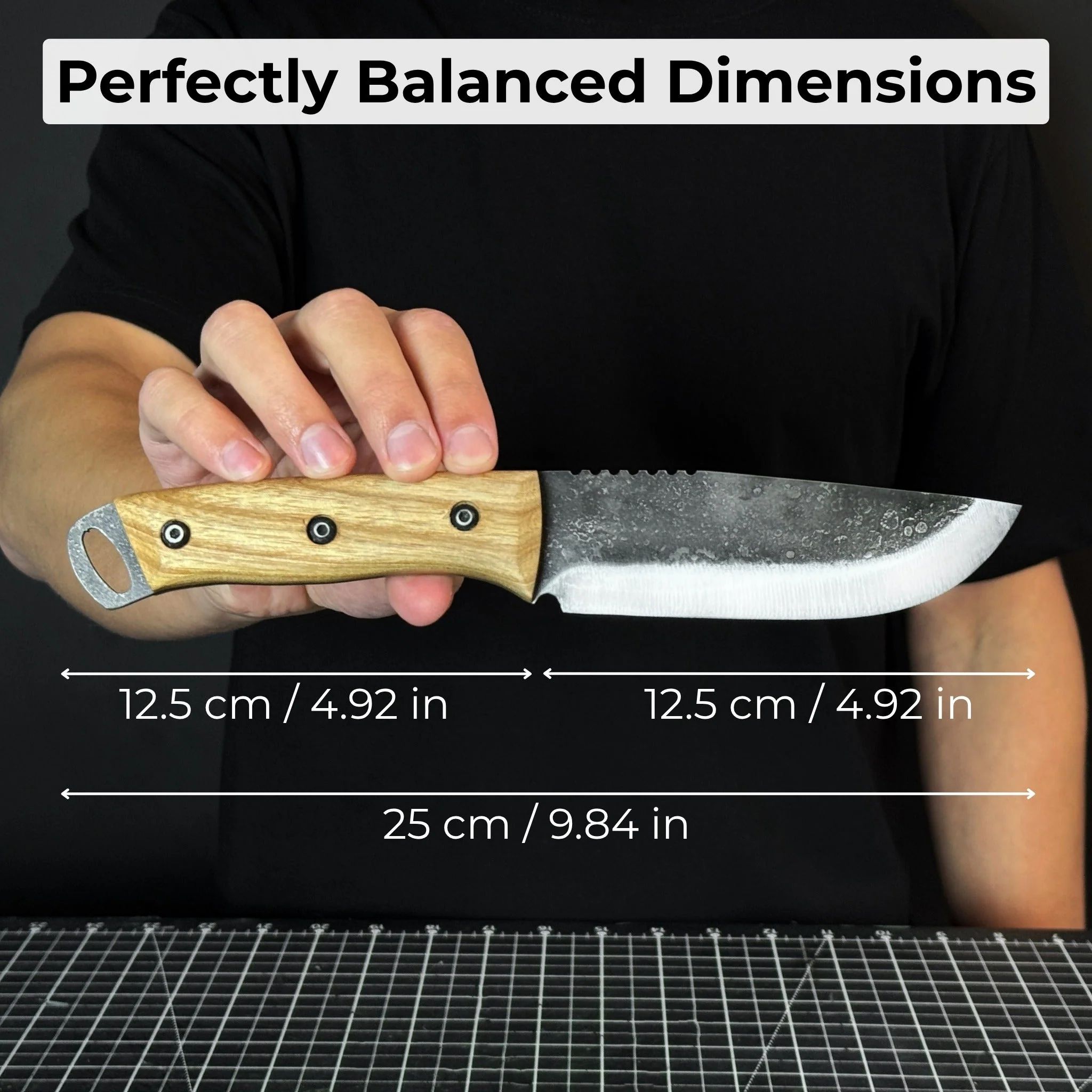 Hand-Forged Camping Knife, 12.5 cm (4.9 inches) - Image 5