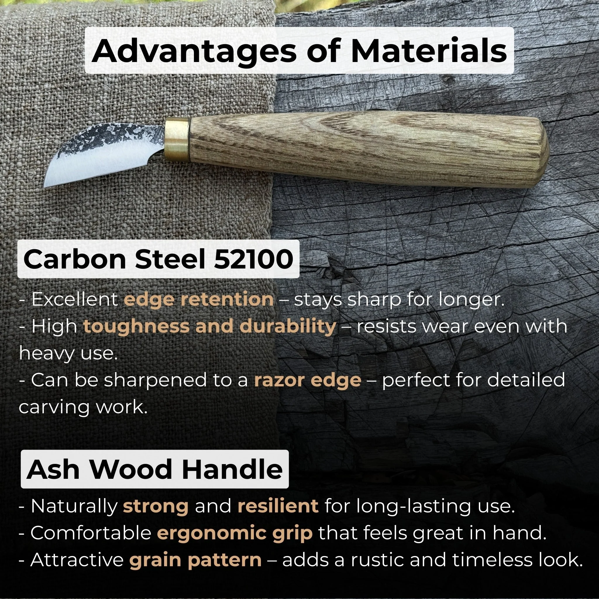 Chip Carving Knife, blade 3 cm (1.2 inches) - Image 4