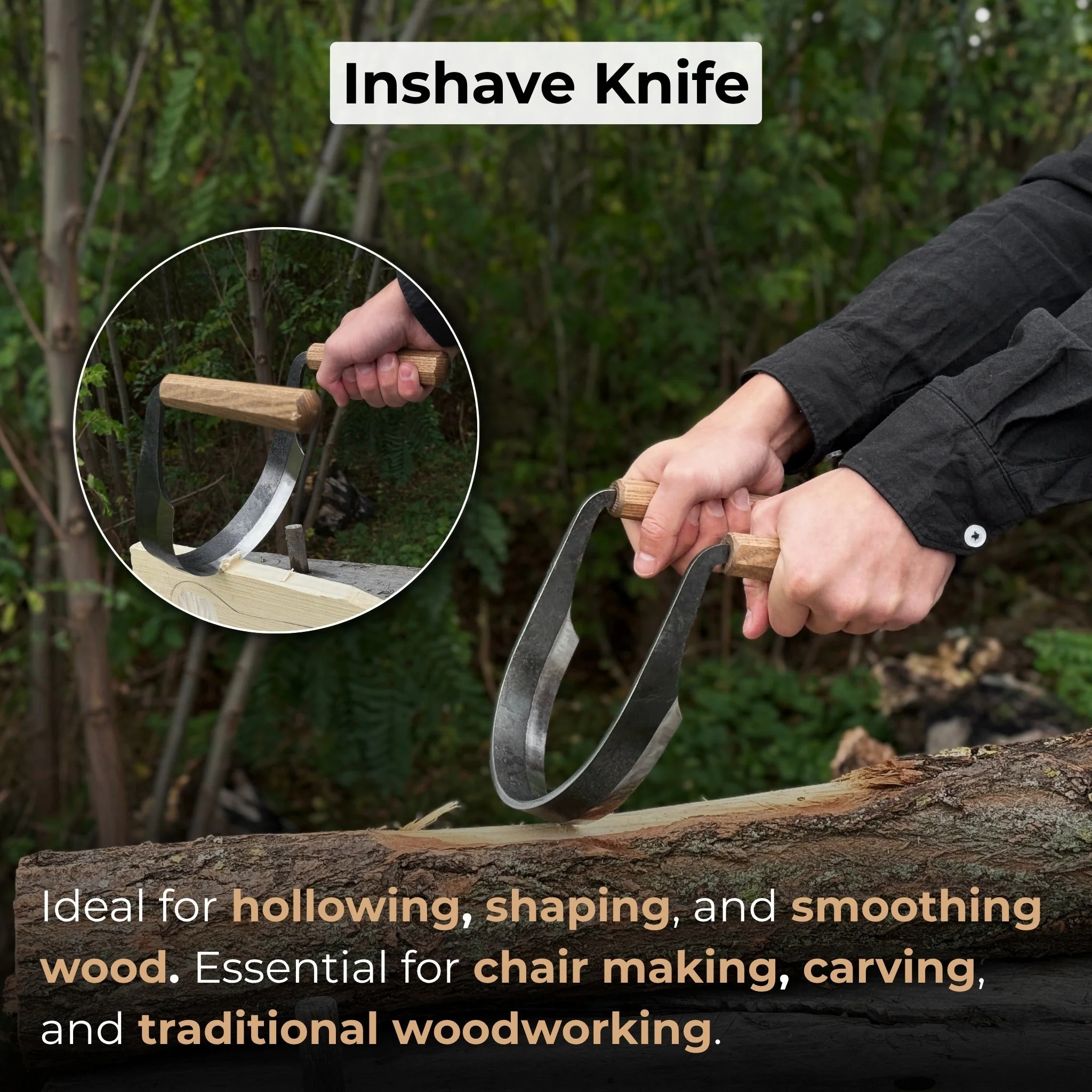 Inshave (Half-Rounded Drawknife), 16.5 cm (6.5 inches) - Image 7