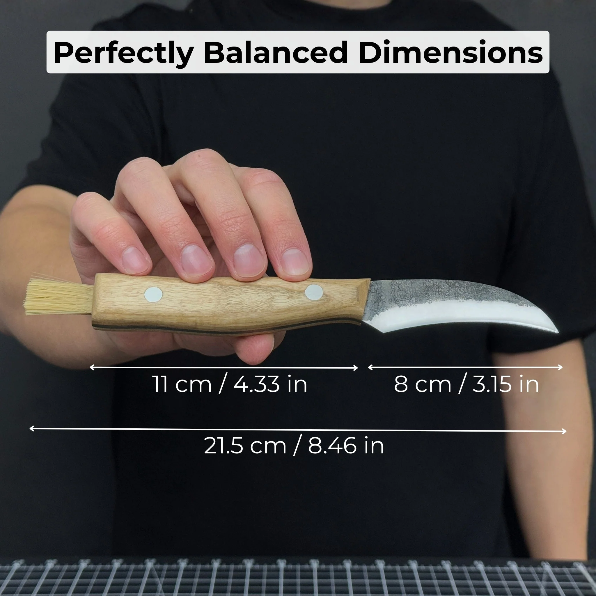 Hand-Forged Knife for Mushroom Foraging, 8 cm (3.15 inches) - Image 5