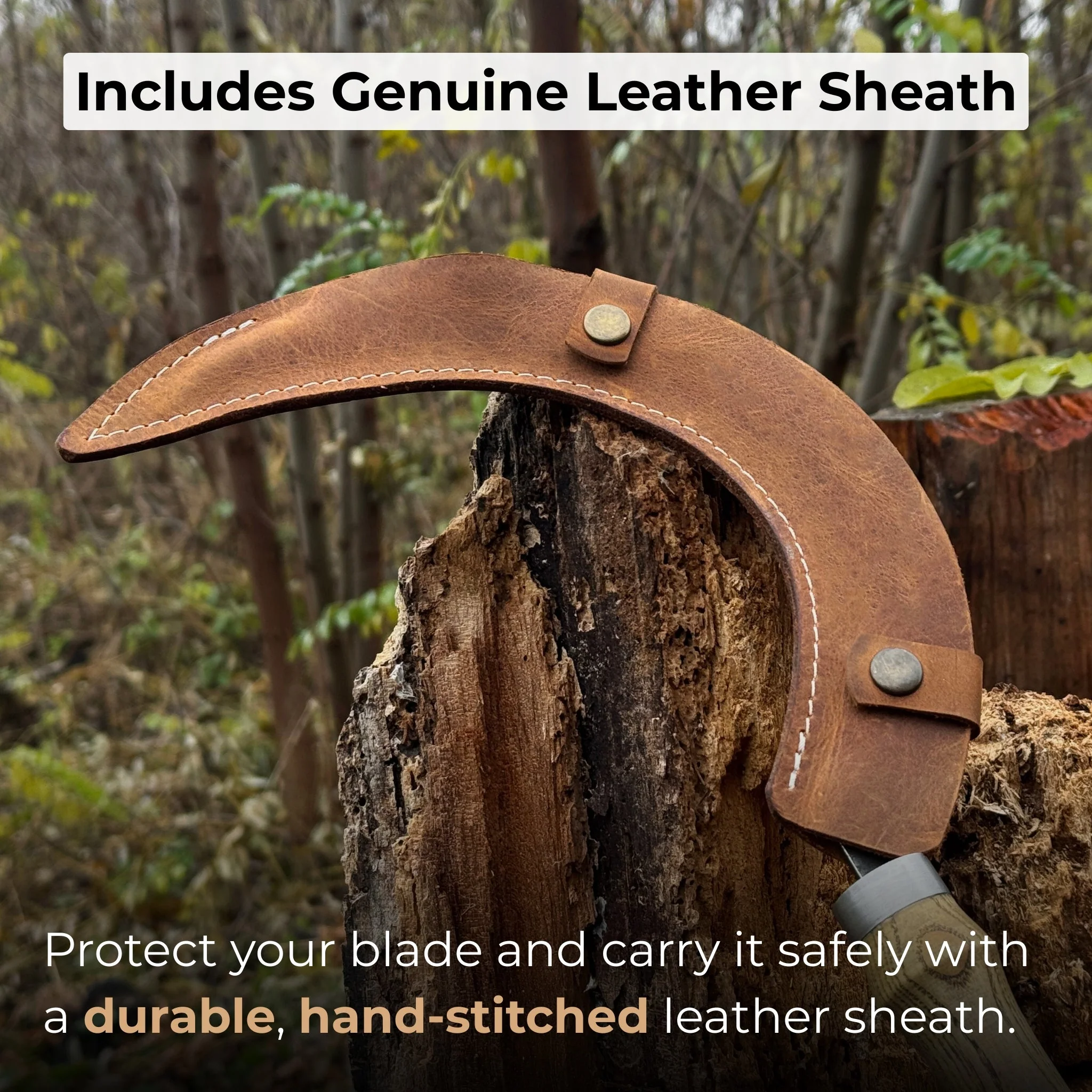 Hand-Forged Large Sickle, ⌀19 cm (7.5 inches) - Image 4