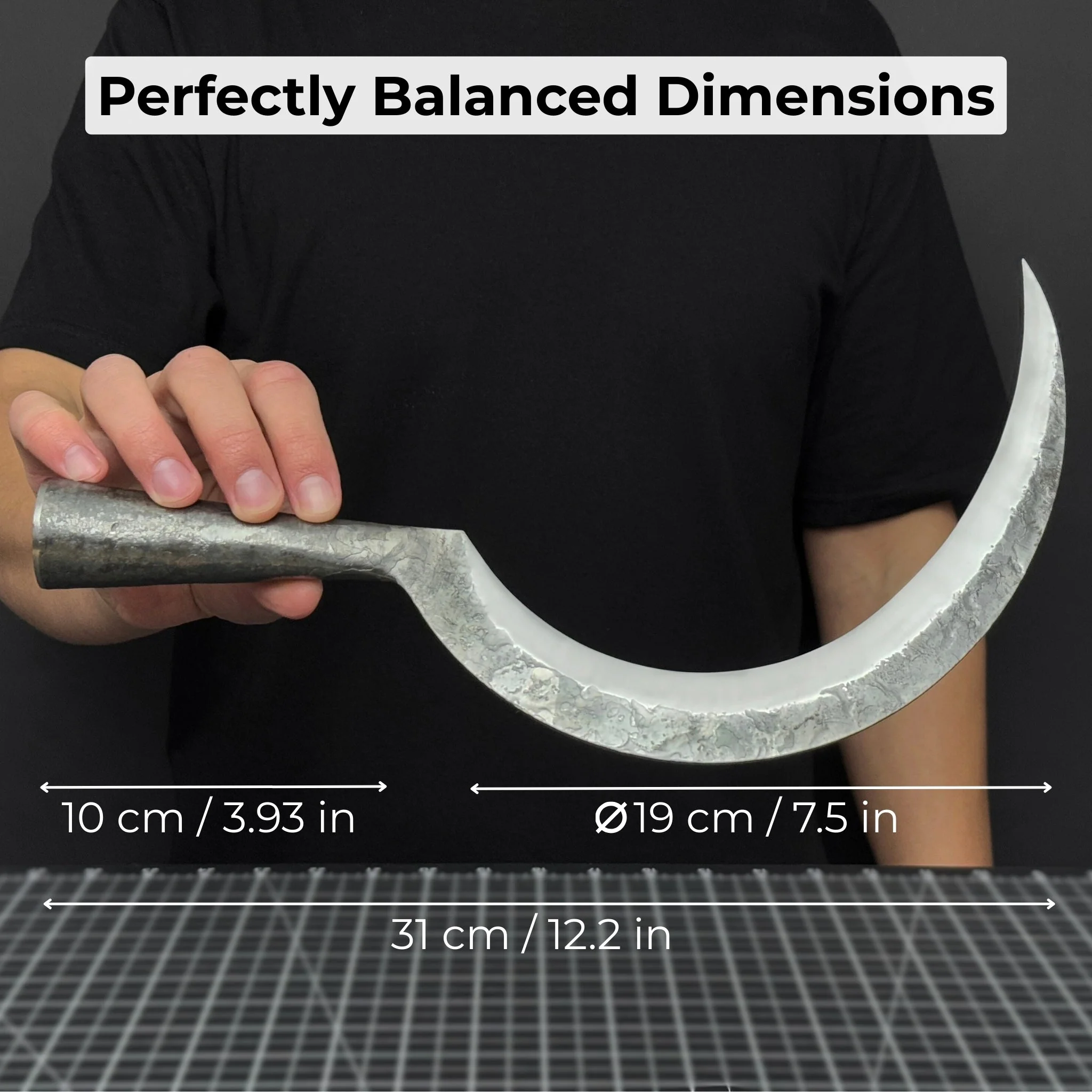 Hand-Forged Large Sickle, ⌀19 cm (7.5 inches) - Image 5