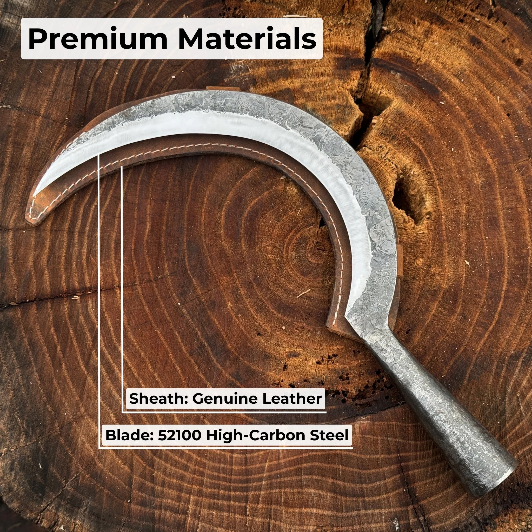 Hand-Forged Large Sickle, ⌀19 cm (7.5 inches) - Image 6