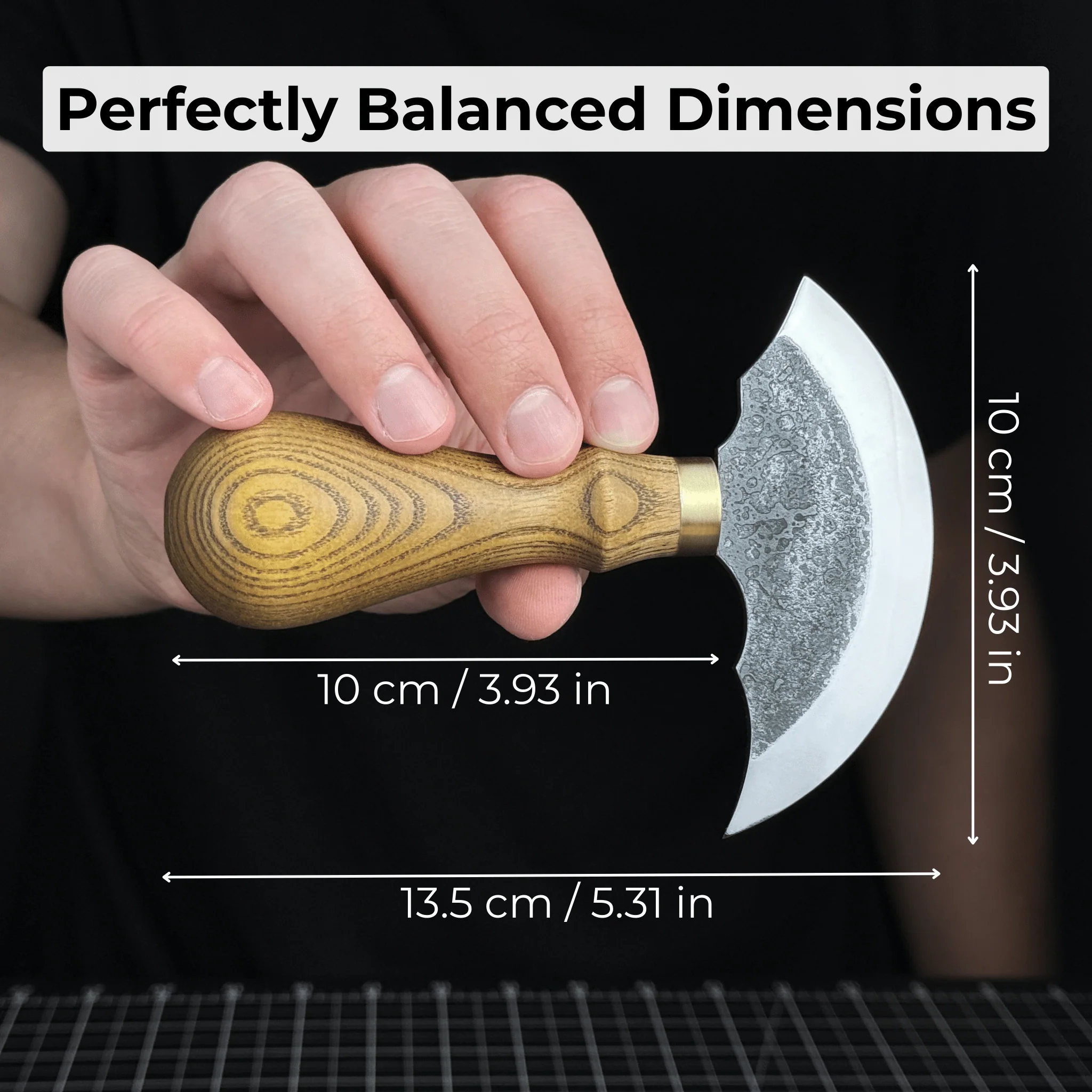 Leather Round Knife, 10 cm (3.9 inches) - Image 6