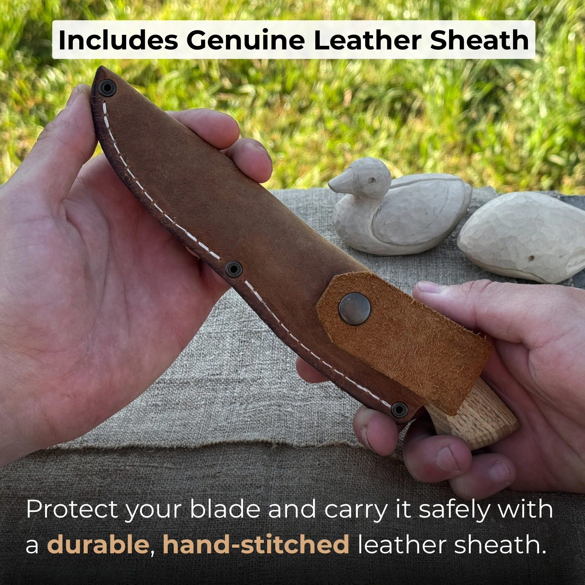 Hand-Forged Sloyd Knife, 7.5 cm (2.95 inches) - Image 4