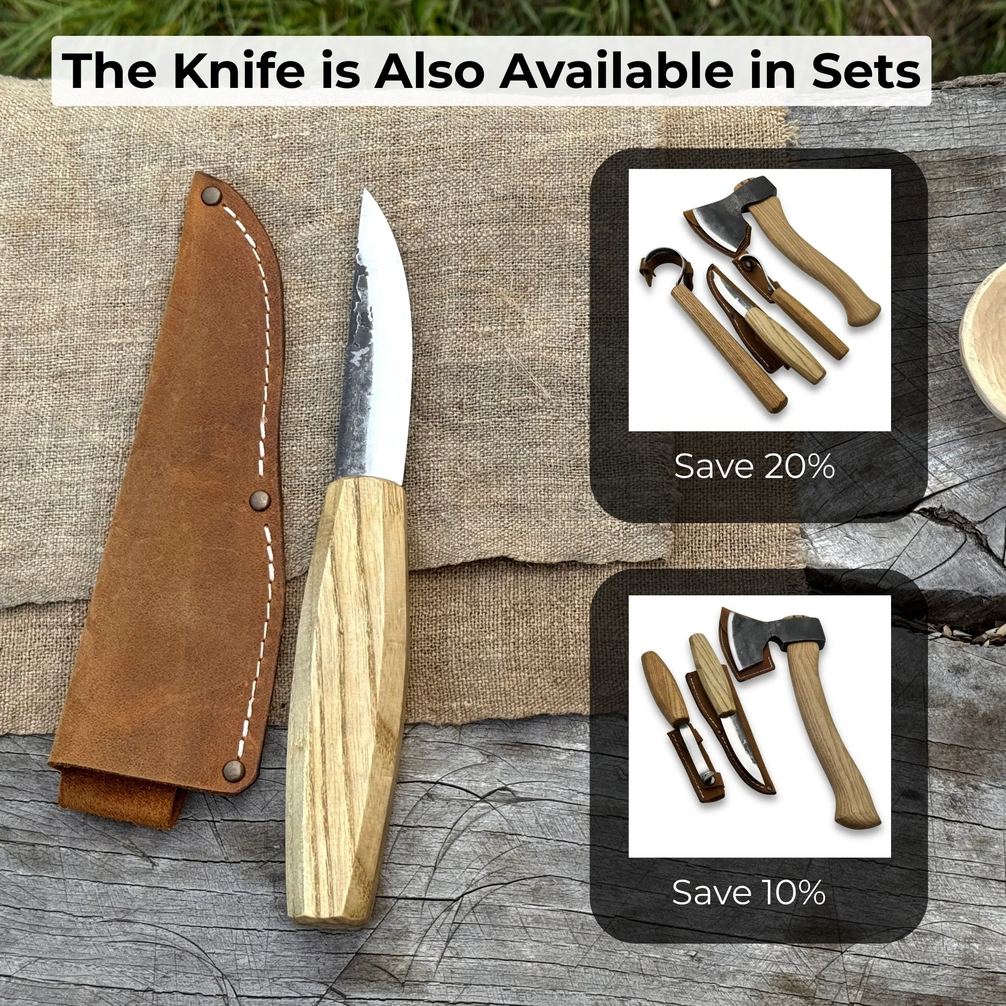 Hand-Forged Sloyd Knife, 9 cm (3.54 inches) - Image 11