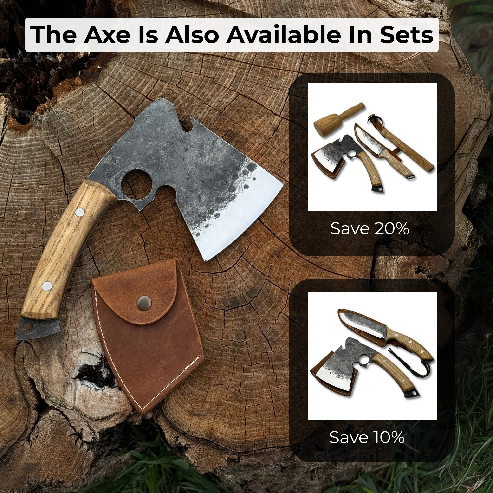 Hand-Forged Small Camping Axe with Curved Handle, 0.52 kg (1.15 Ibs) - Image 11