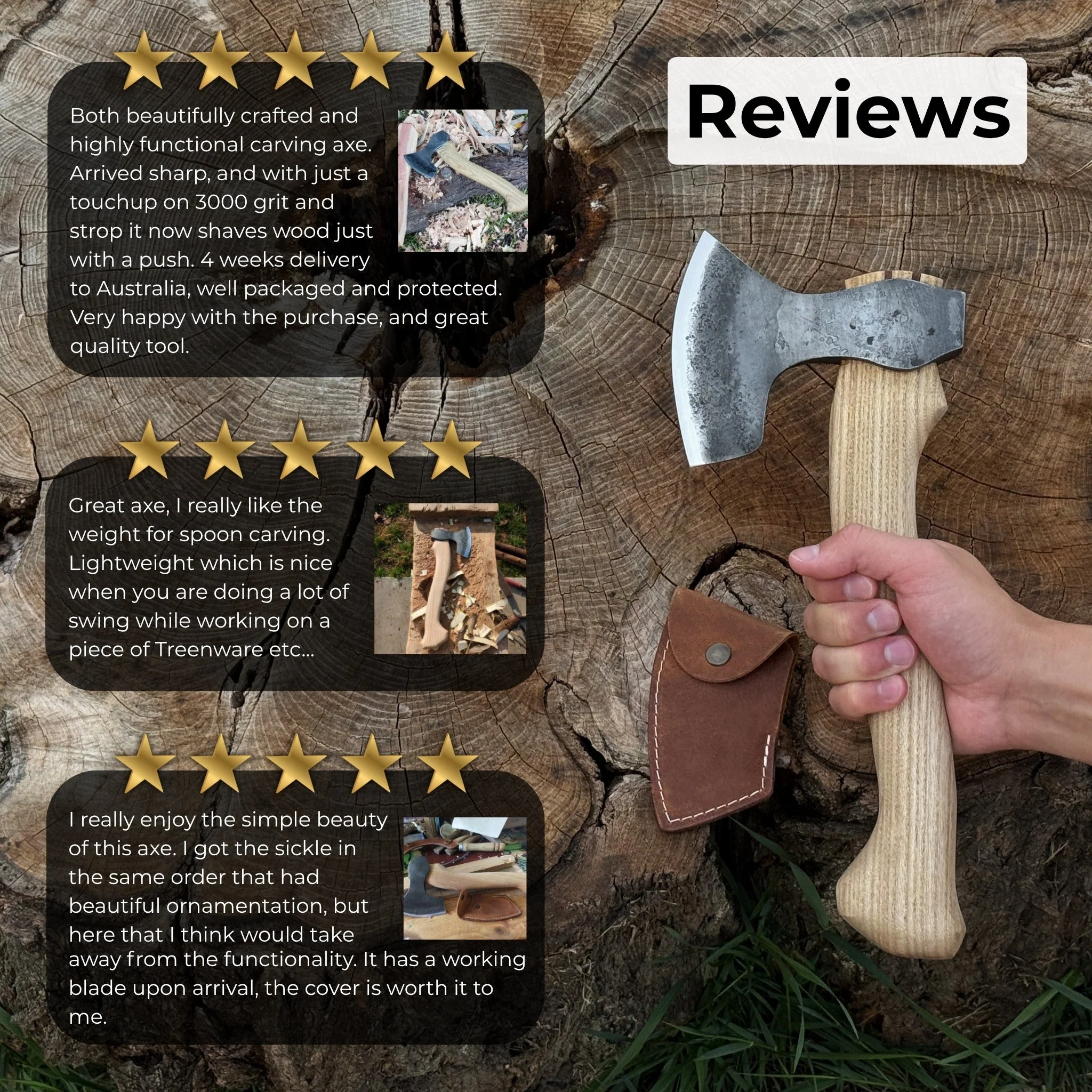 Small Carving Axe, 0.54 kg (1.19 lbs) - Image 11